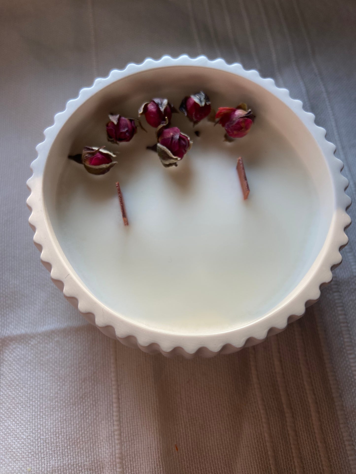 Vela artesanal Rosa pasión