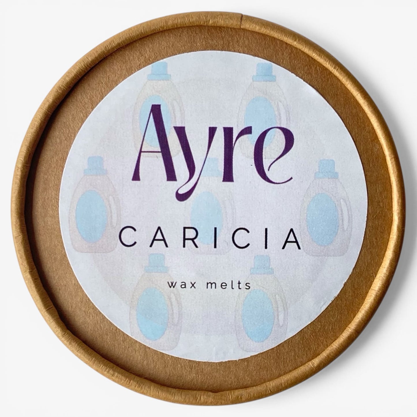 envase wax melts caricia ayre fragancia limpia y fresca