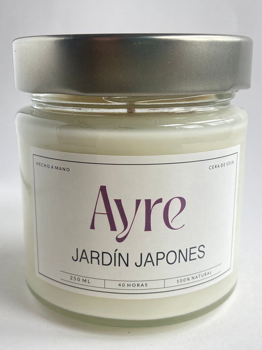 Vela aromática de soja Jardín Japonés – Aroma fresco, verde y equilibrado