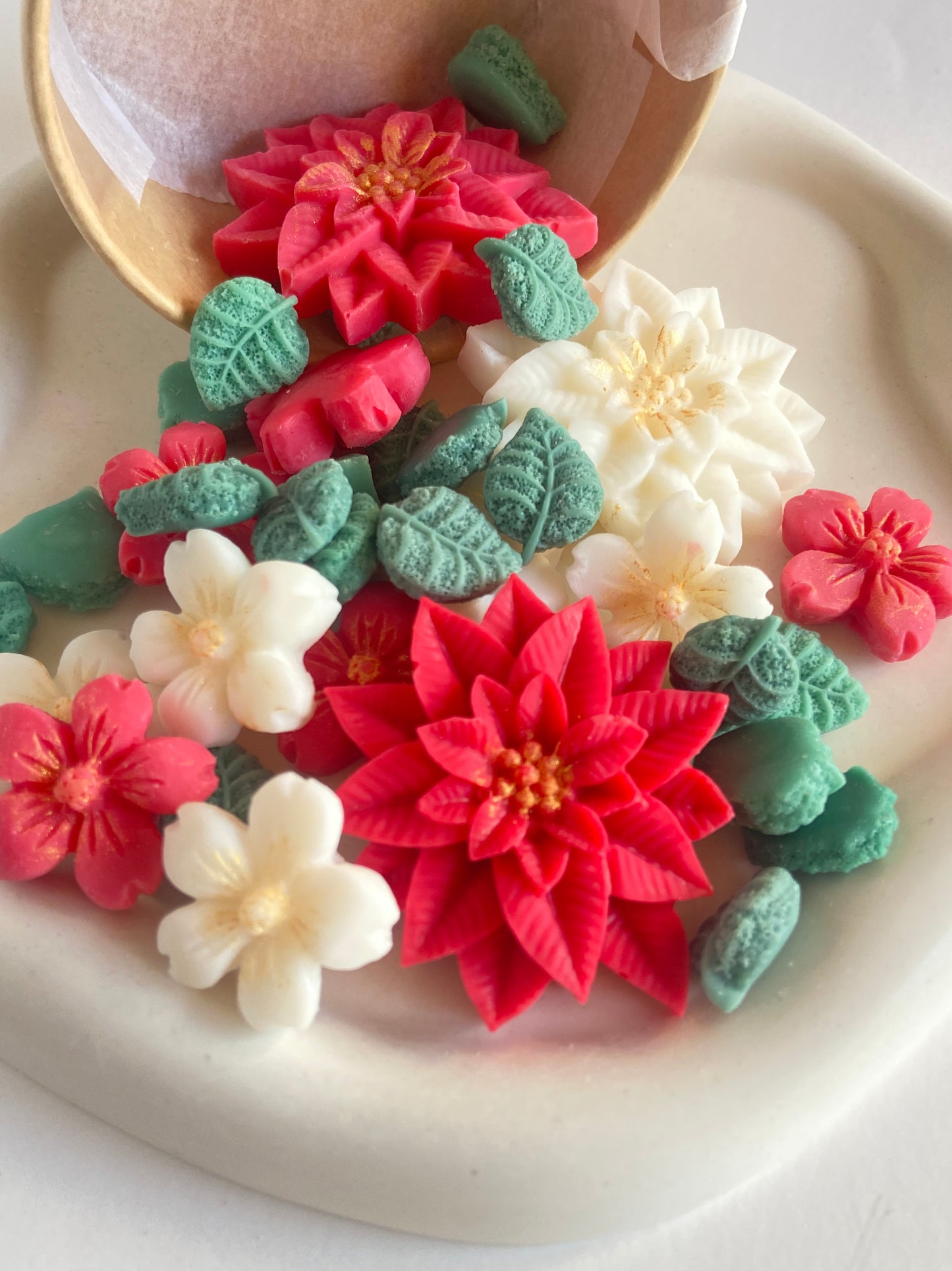 Wax melt de soja Flor de Pascua – aroma floral y delicado