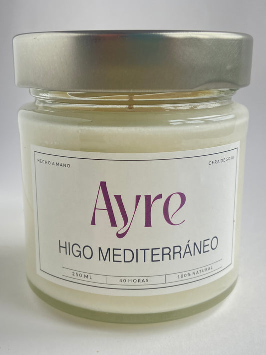 Vela aromática de soja Higo Mediterráneo – Aroma fresco, verde y elegante