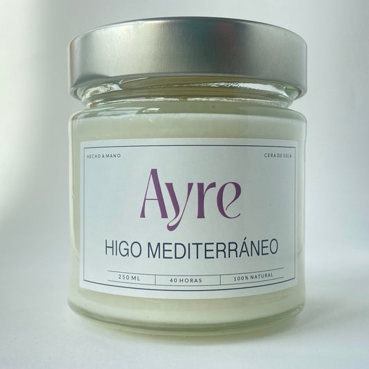 Vela aromática de soja Higo Mediterráneo – Aroma fresco, verde y elegante