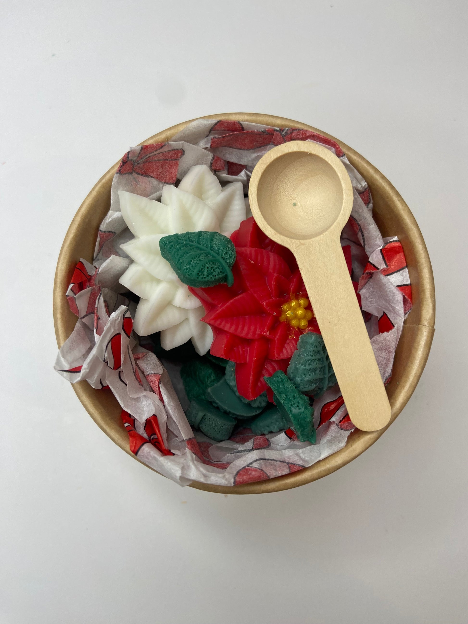 Wax melts de soja aroma flor de pascua artesanales