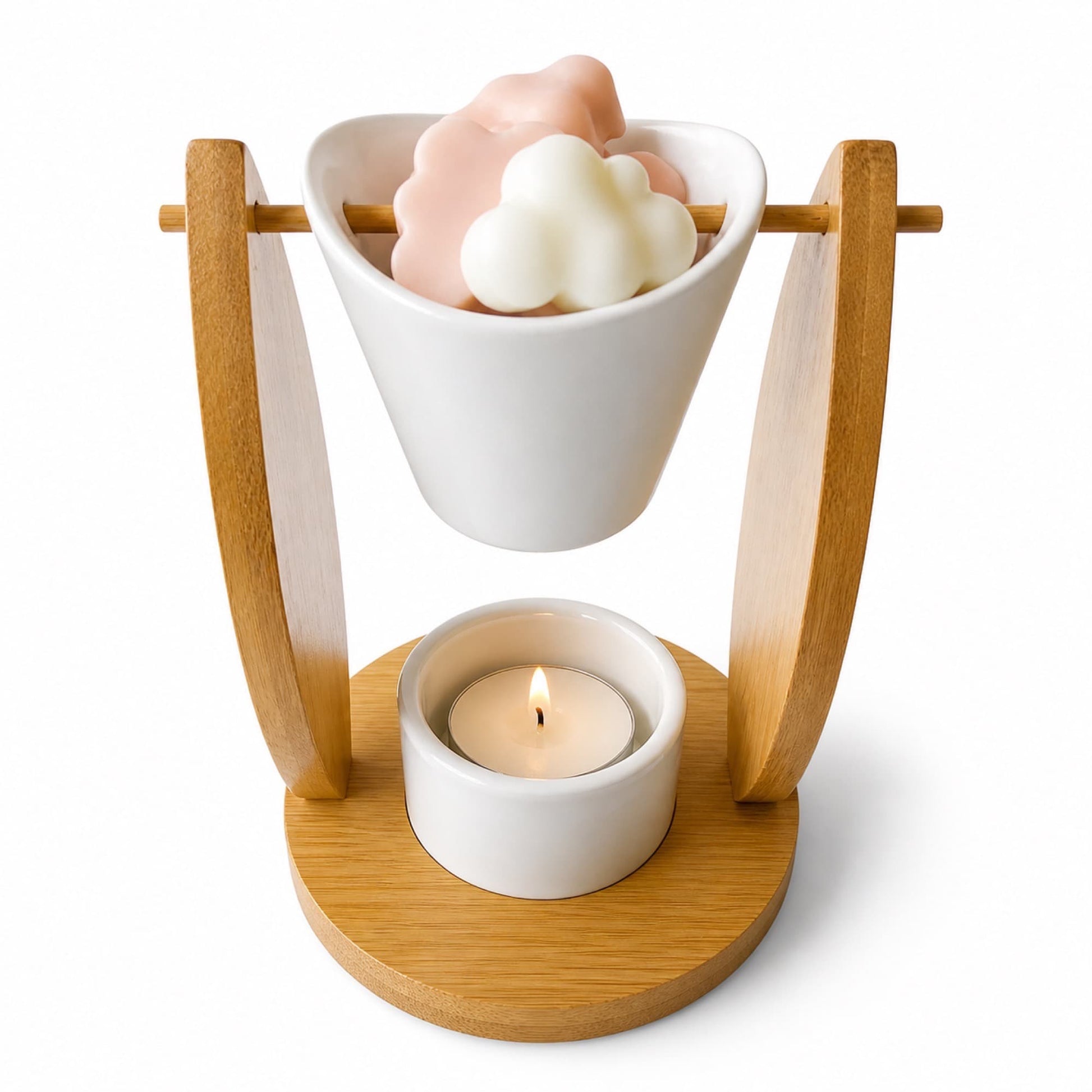quemador wax melts Satori  cerámica y  bambú Ayre con melts de cera de soja