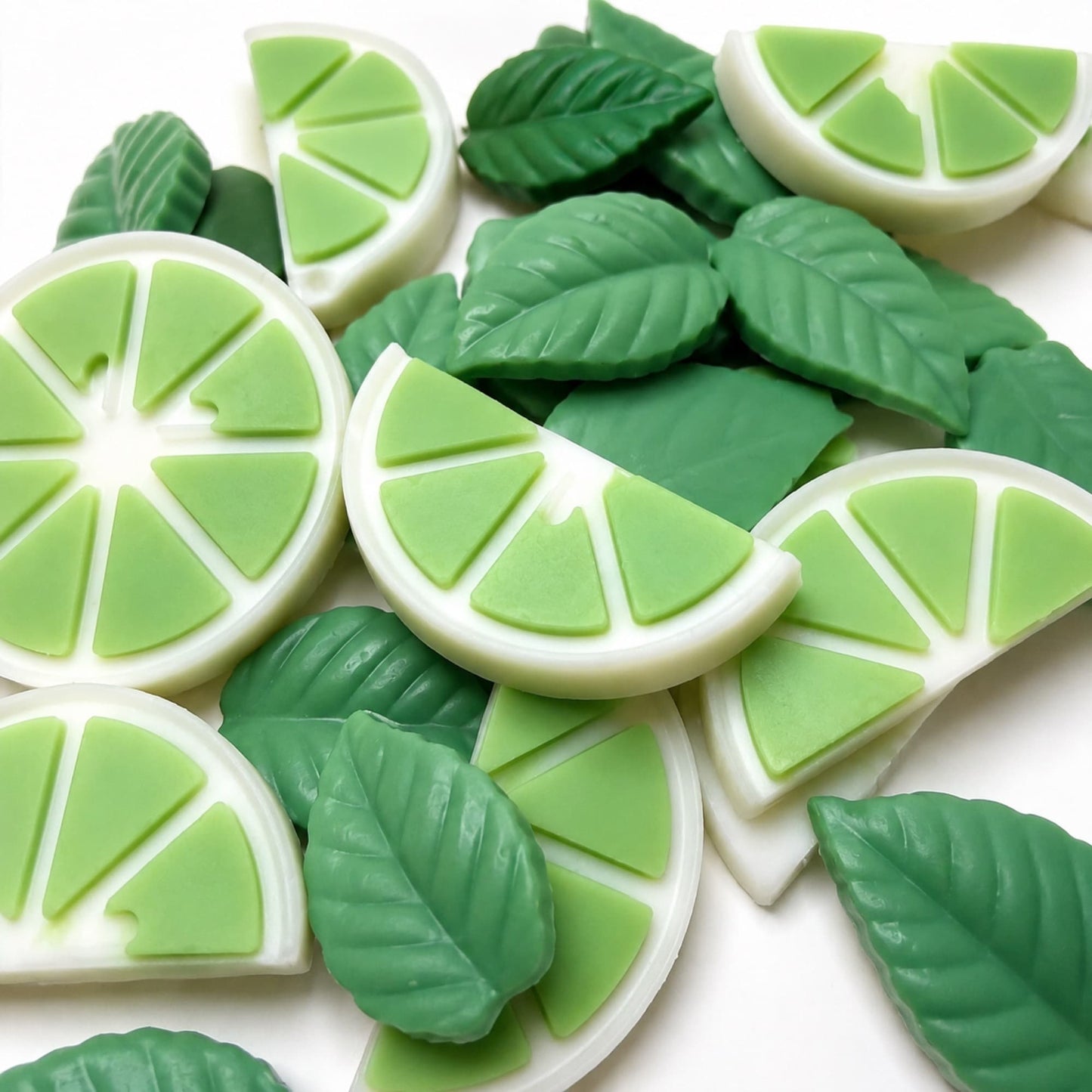 Detalle de wax melts Mojito con notas frescas de lima y menta de Ayre 
