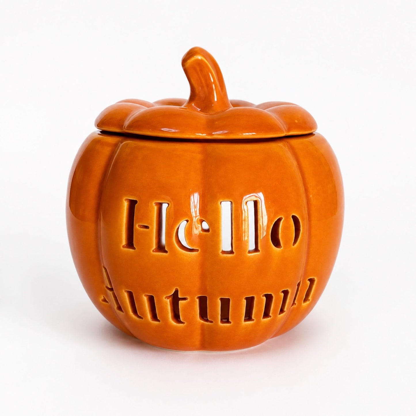 Quemador de cera Hello Autumn naranja con forma de calabaza para wax melts de Ayre
