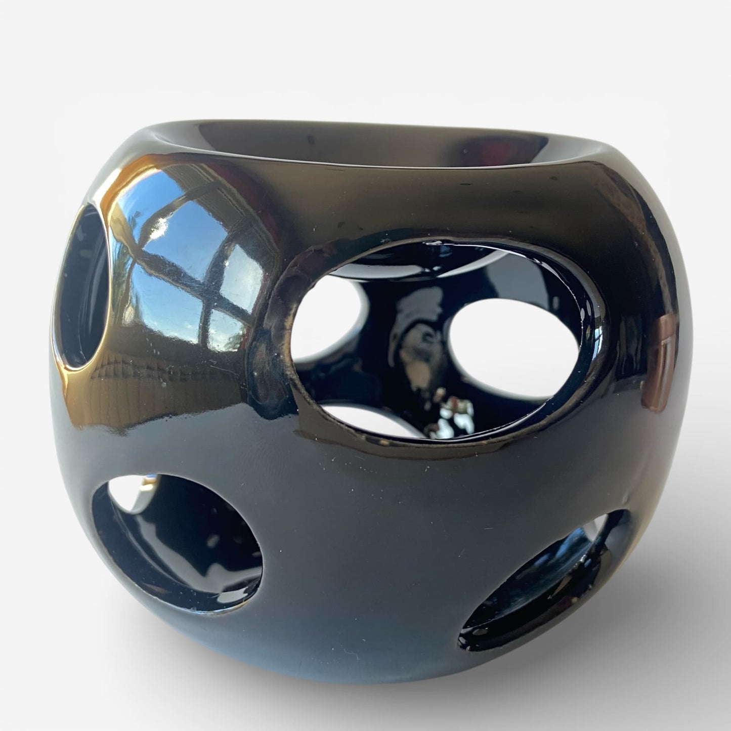 Quemador de cera para wax melts Ébano cerámico negro