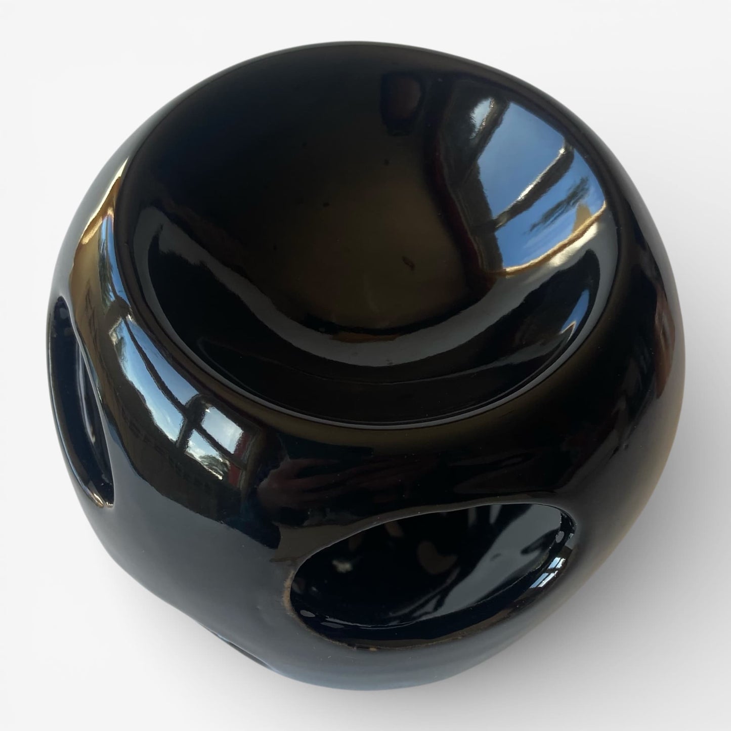 Quemador de cera para wax melts Ébano vista superior