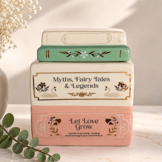 Quemador de cera Érase una vez con diseño de libros para wax melts de Ayre