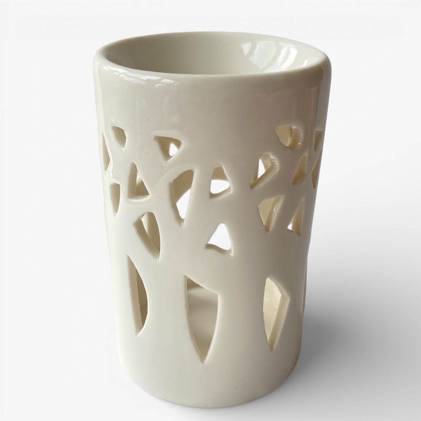 Quemador de cera para wax melts Lumina blanco cerámico