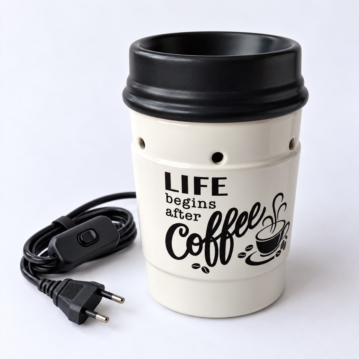 Quemador eléctrico Coffee Life de cerámica para wax melts