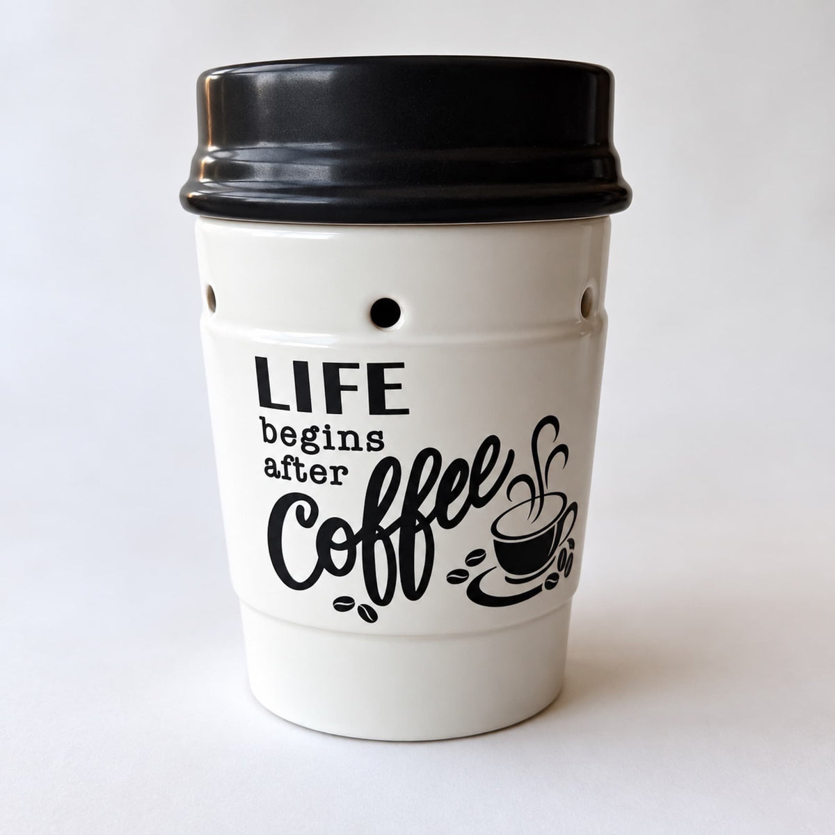 Quemador eléctrico Coffee Life de cerámica para wax melts