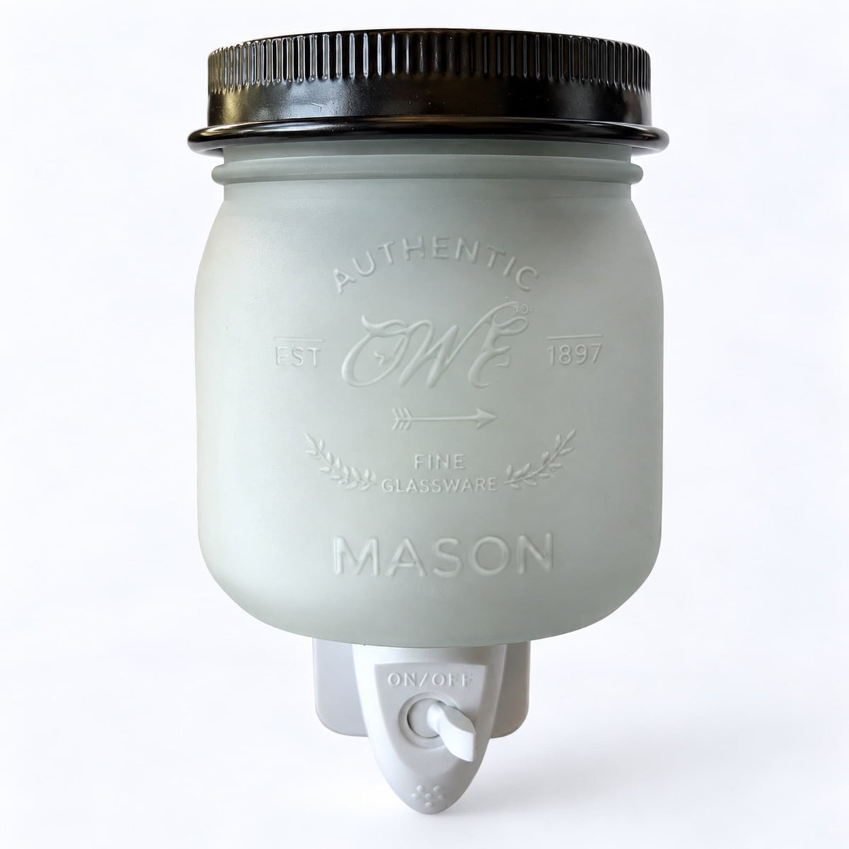 Quemador eléctrico de wax melts Jar fabricado en vidrio y metal
