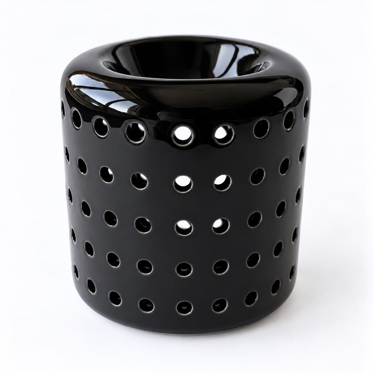 Quemador Vesta negro de cerámica para wax melts
