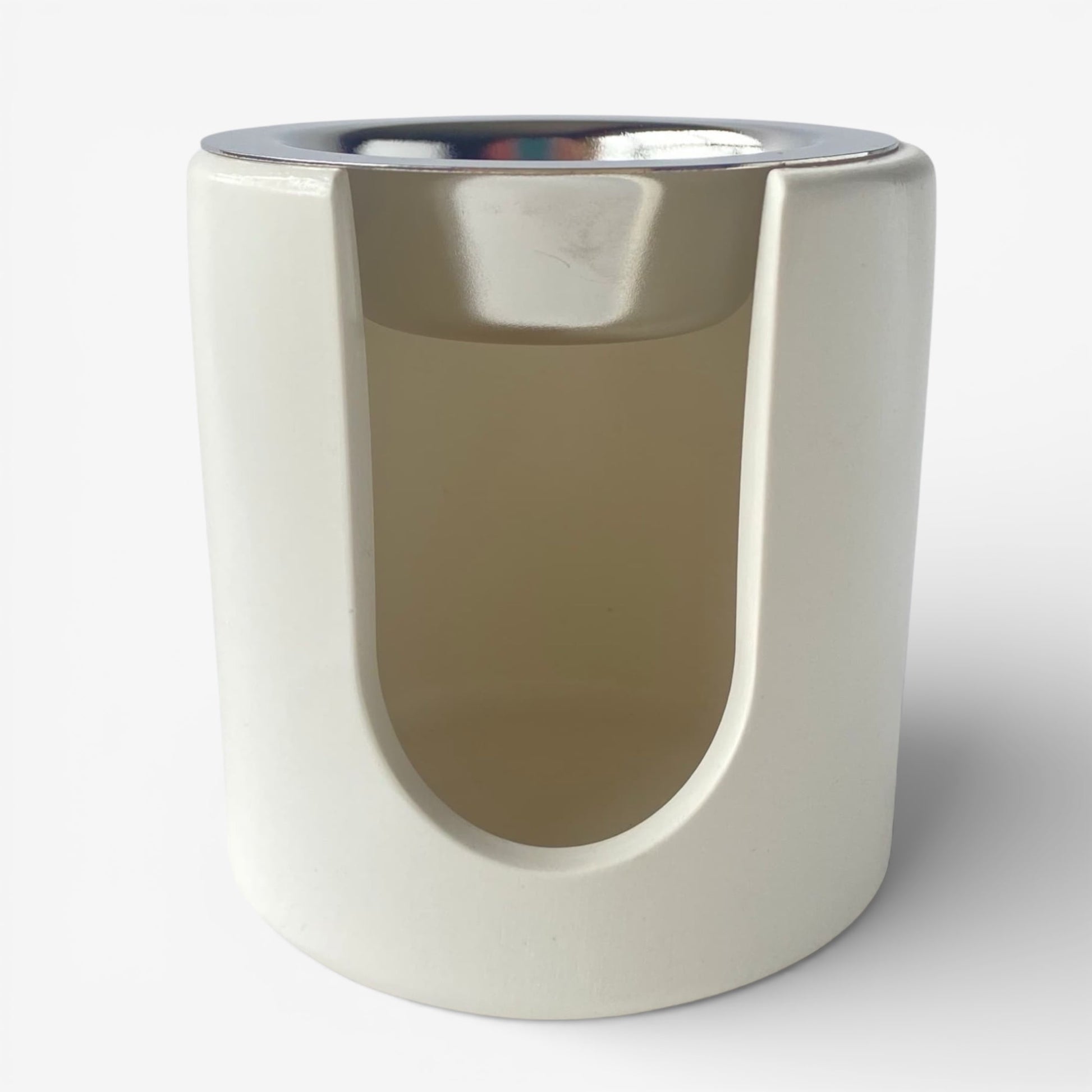 quemador de ceras aromáticas Aura de resina ecológica blanco para wax melts