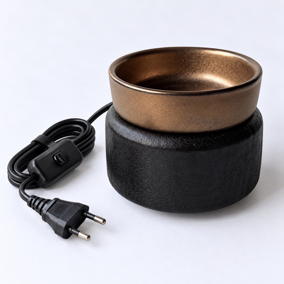 Quemador wax melts eléctrico Bronze negro y bronce