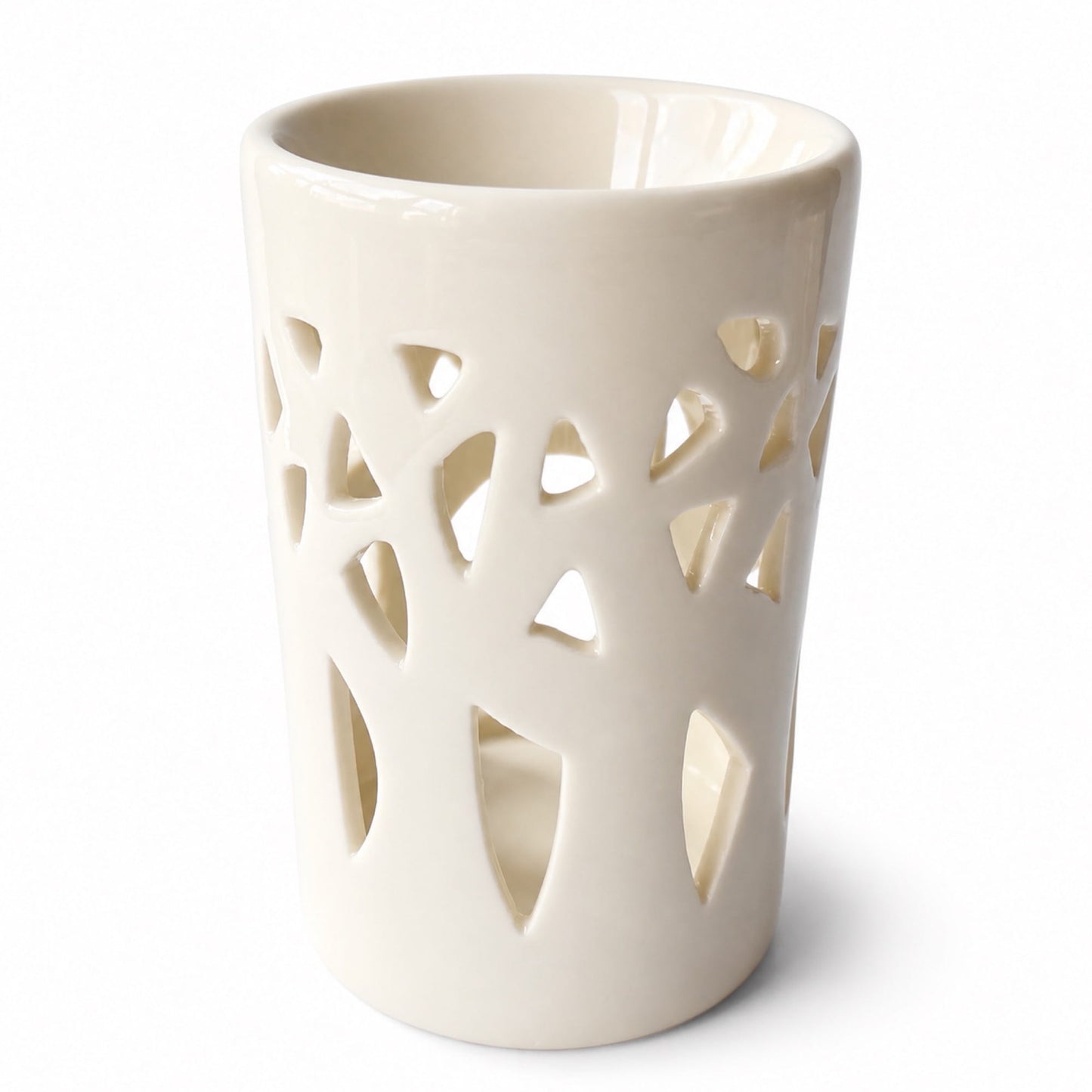 quemador de wax melts Lumina en ceramica blanca