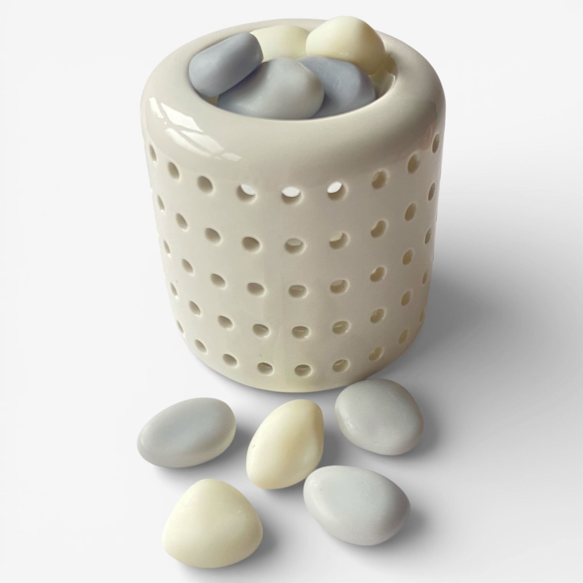 Quemador de wax melts Vesta de cerámica con ceras aromáticas