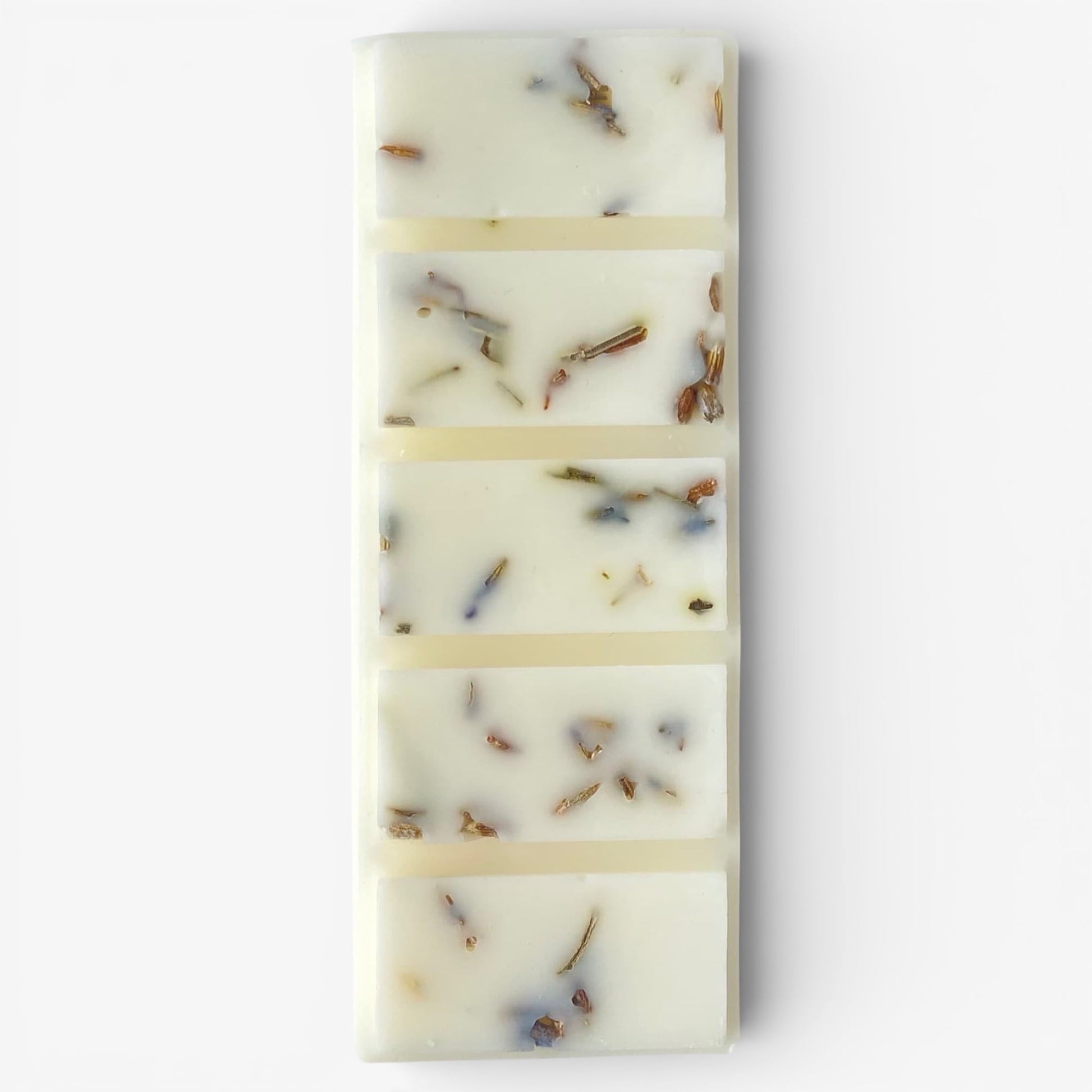 Detalle de snap bar de cera aromática aroma campos de lavanda para quemador