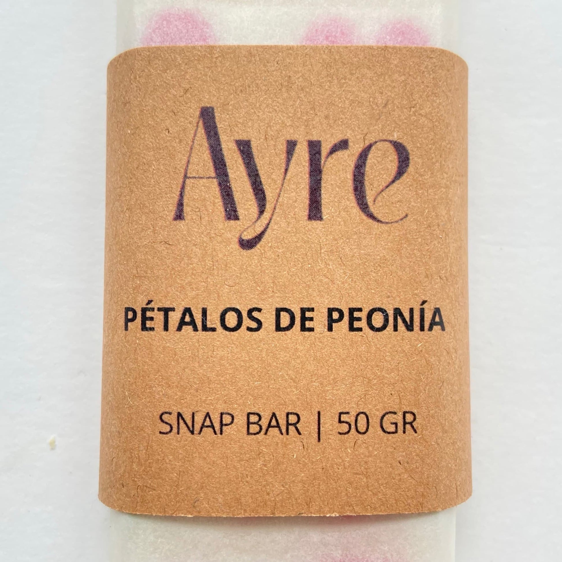 Snap bar de cera de soja aroma pétalos de peonía Ayre con etiqueta del aroma