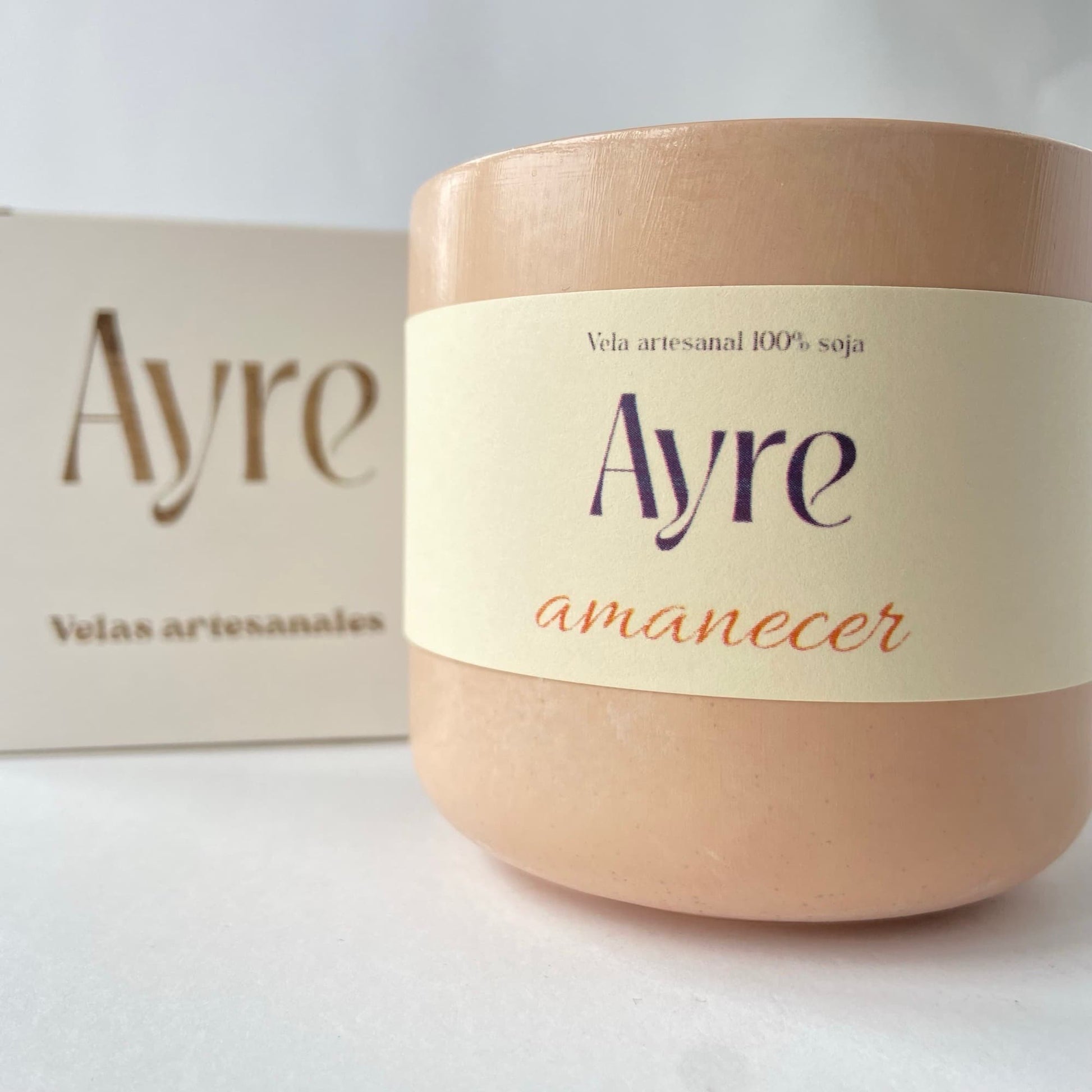 Vela aromática de soja Amanecer con caja de Ayre
