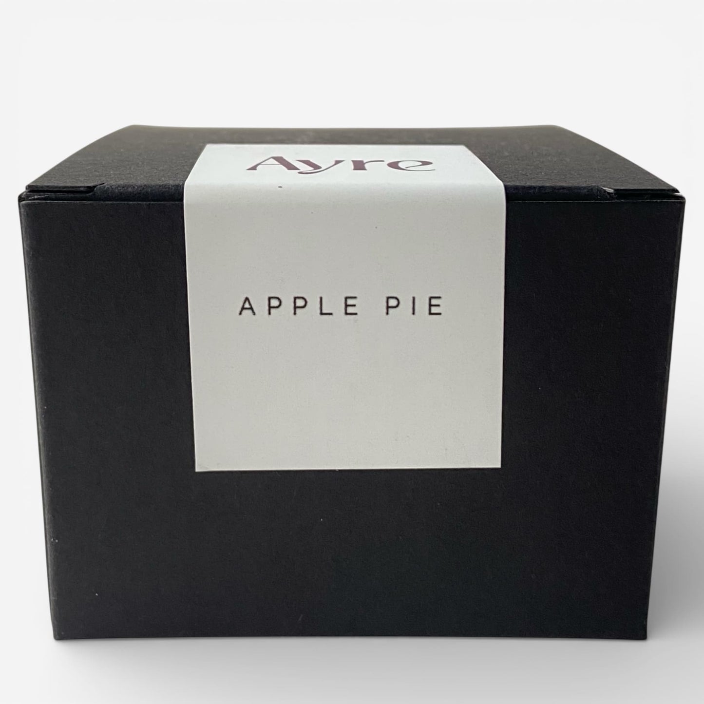 Caja de presentación de la vela aromática de soja Apple Pie Ayre.