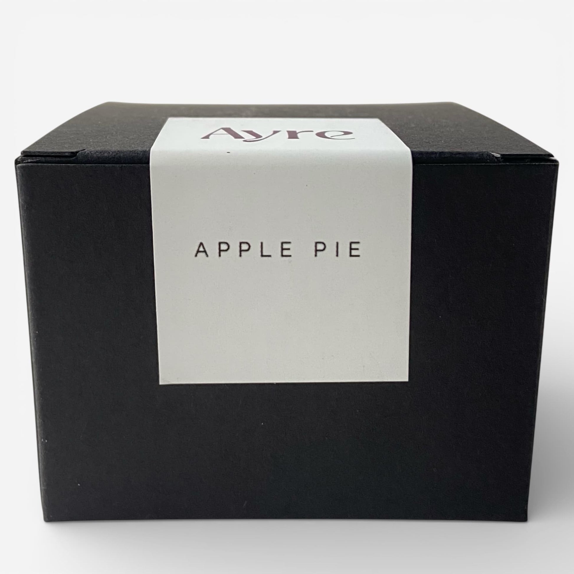 Caja de presentación de la vela aromática de soja Apple Pie Ayre.