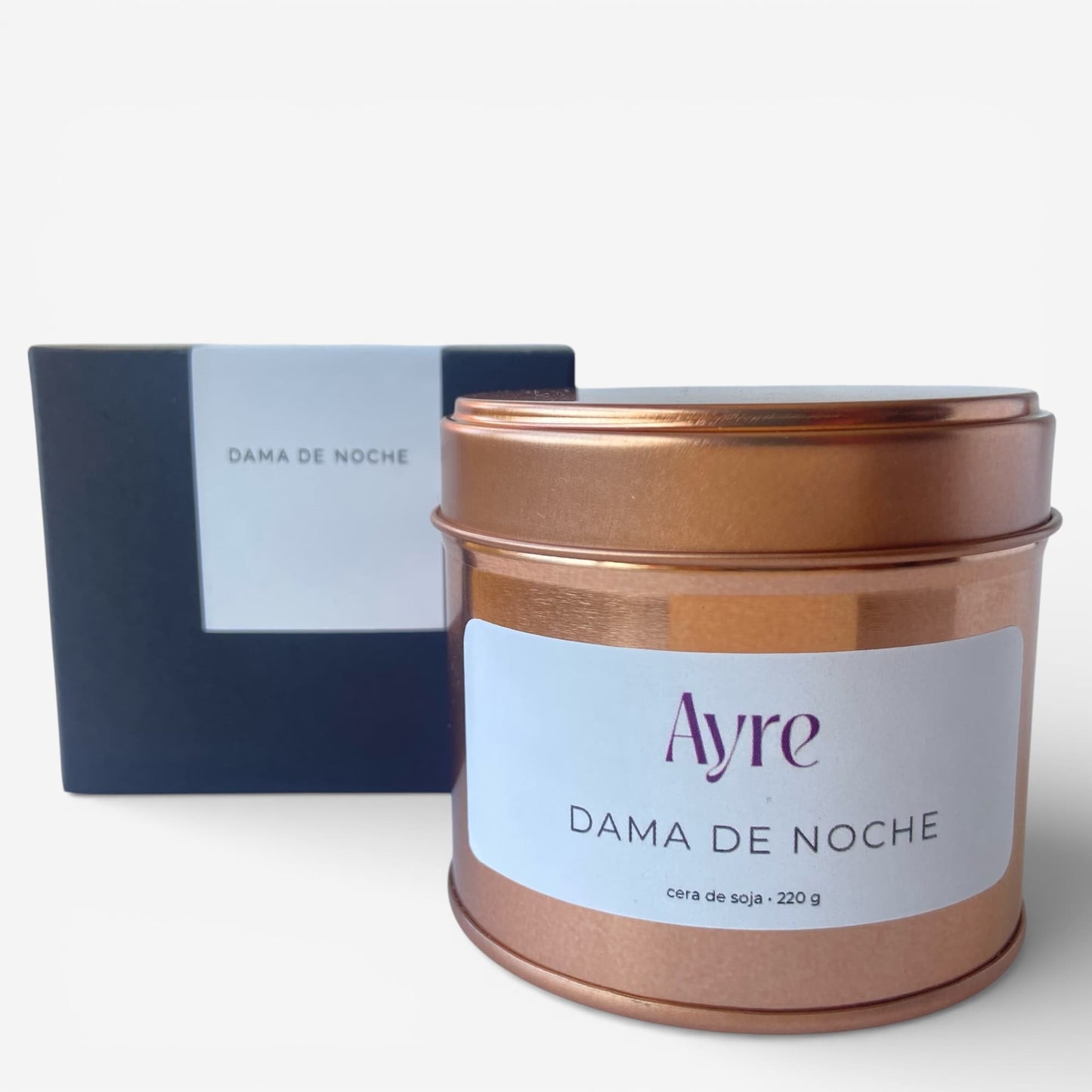 Vela aromática de soja Dama de Noche con caja de Ayre