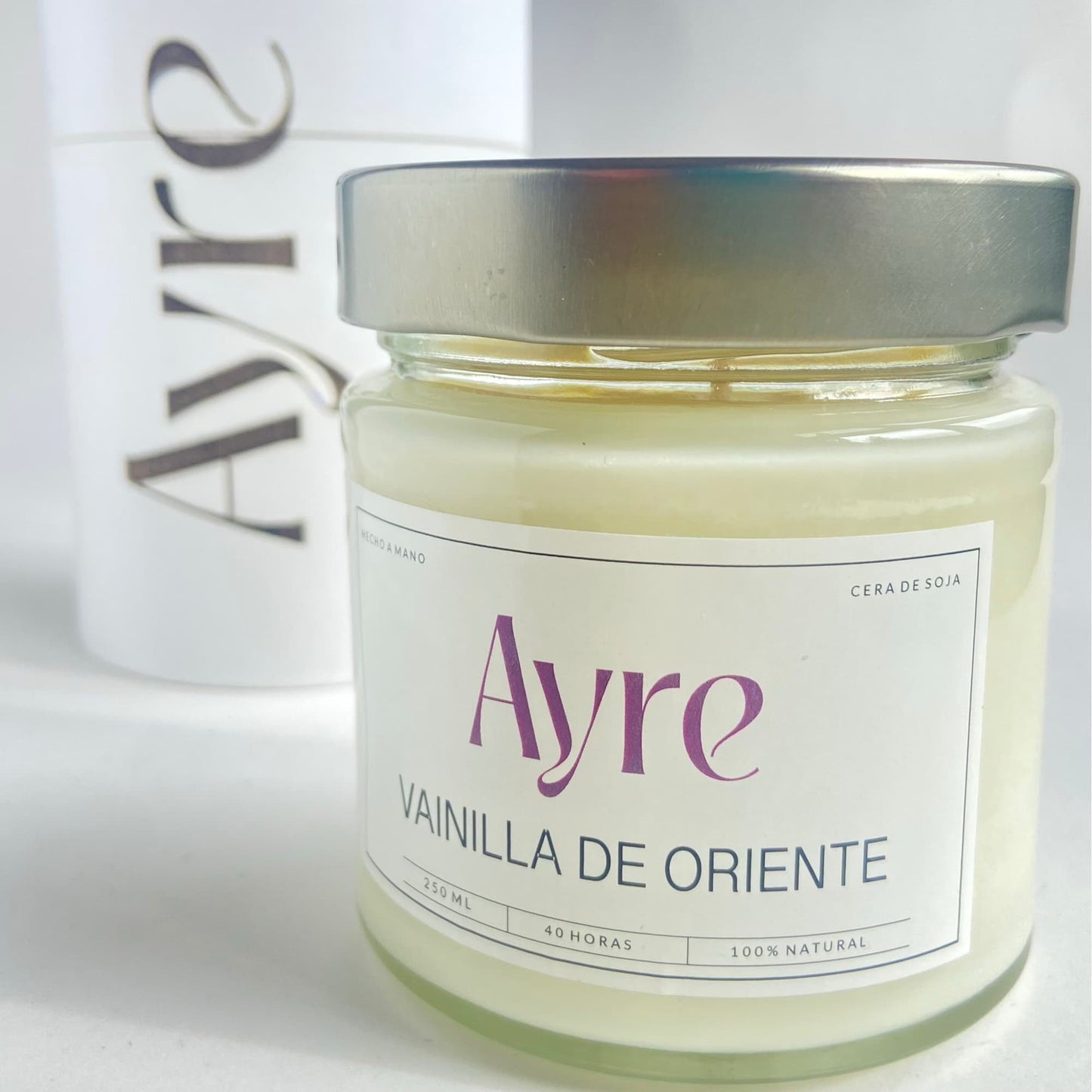 vela aromática de soja Vainilla de Oriente Ayre