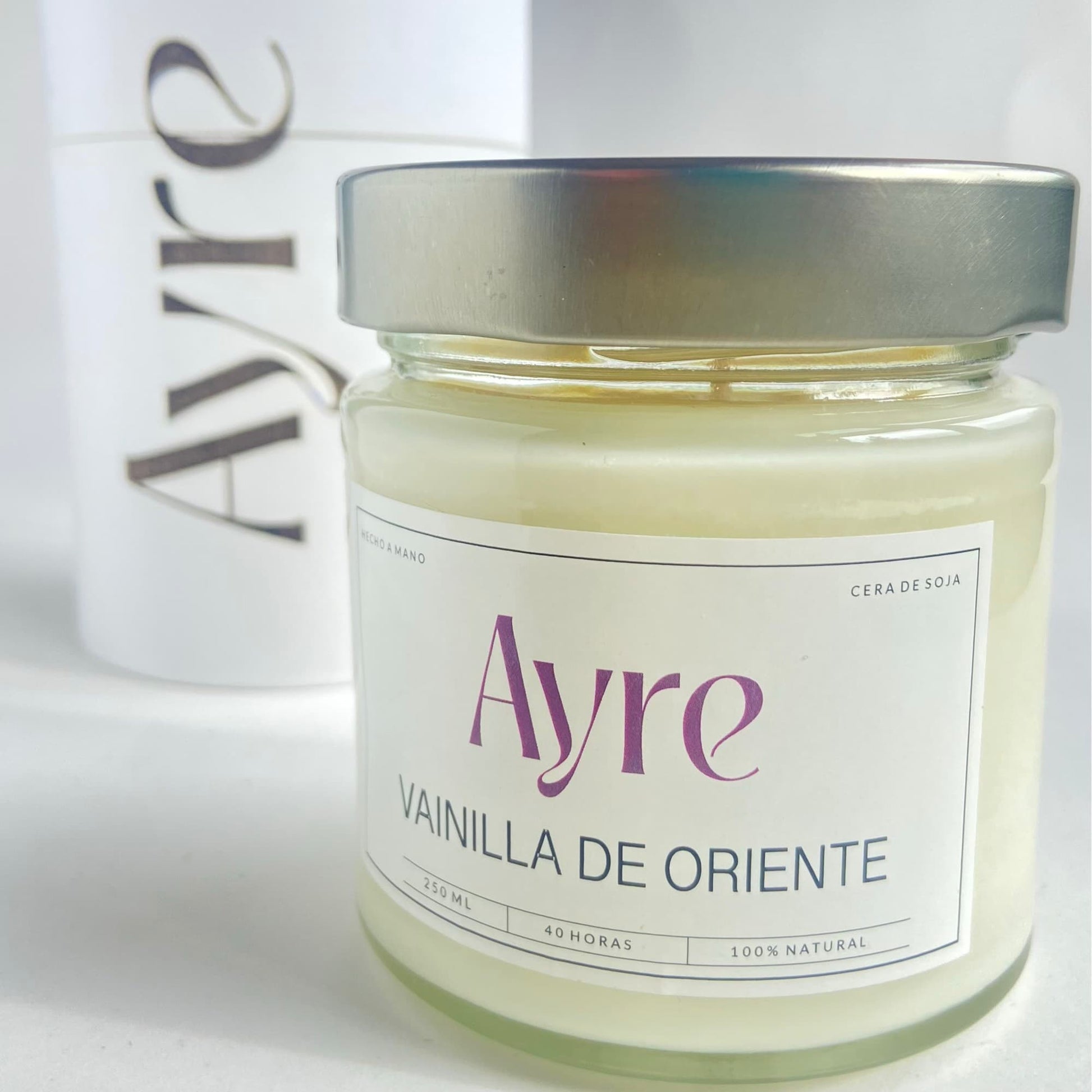 vela aromática de soja Vainilla de Oriente Ayre