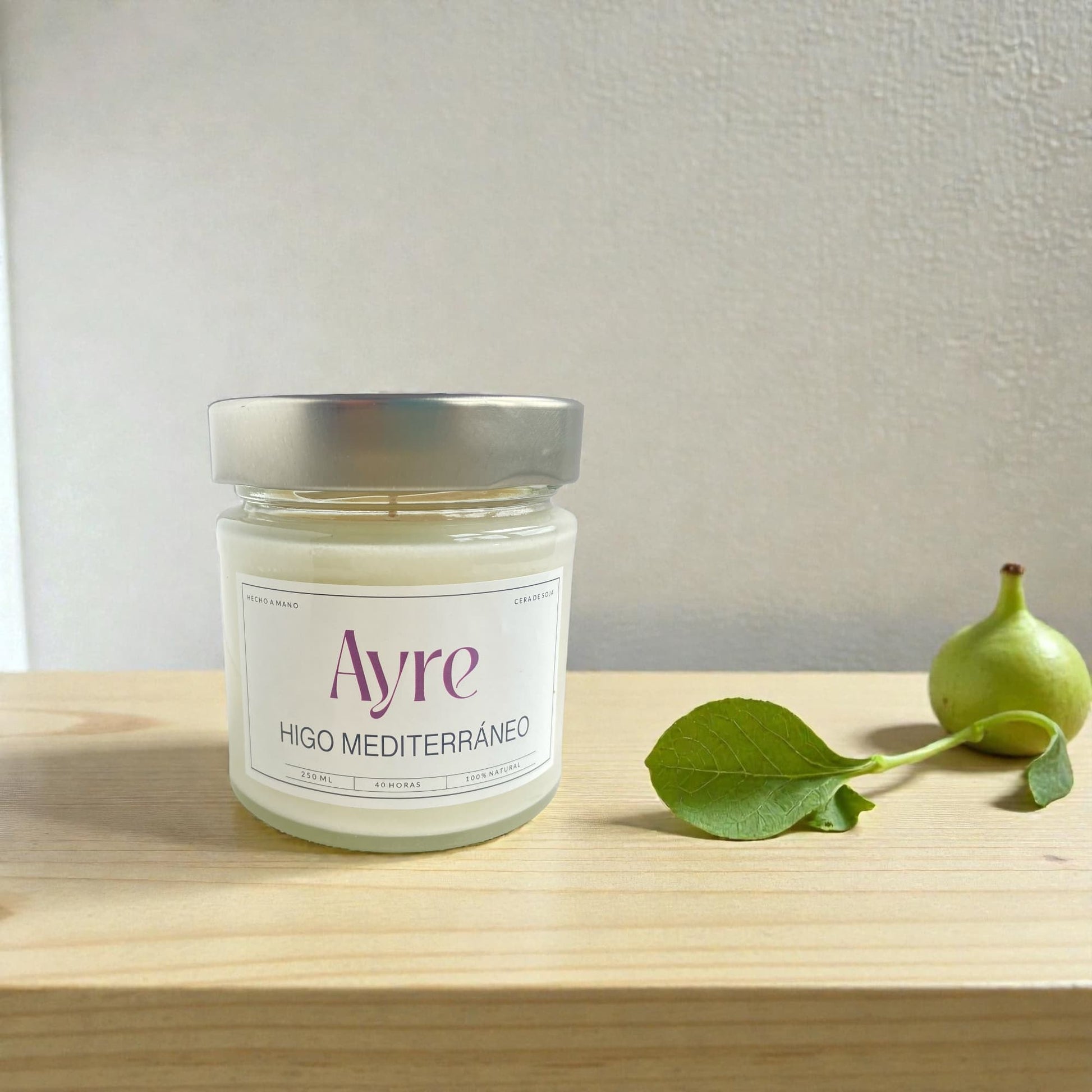 vela aromática de soja Higo Mediterráneo con higos