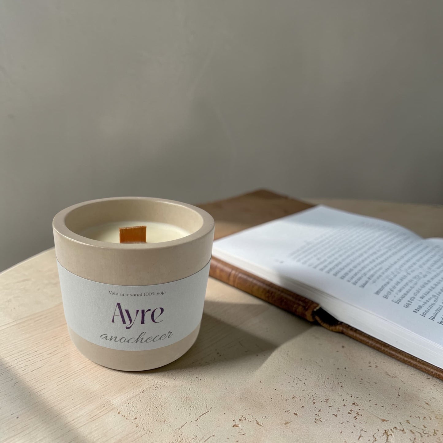 Vela aromática de soja Anochecer en ambiente relajante