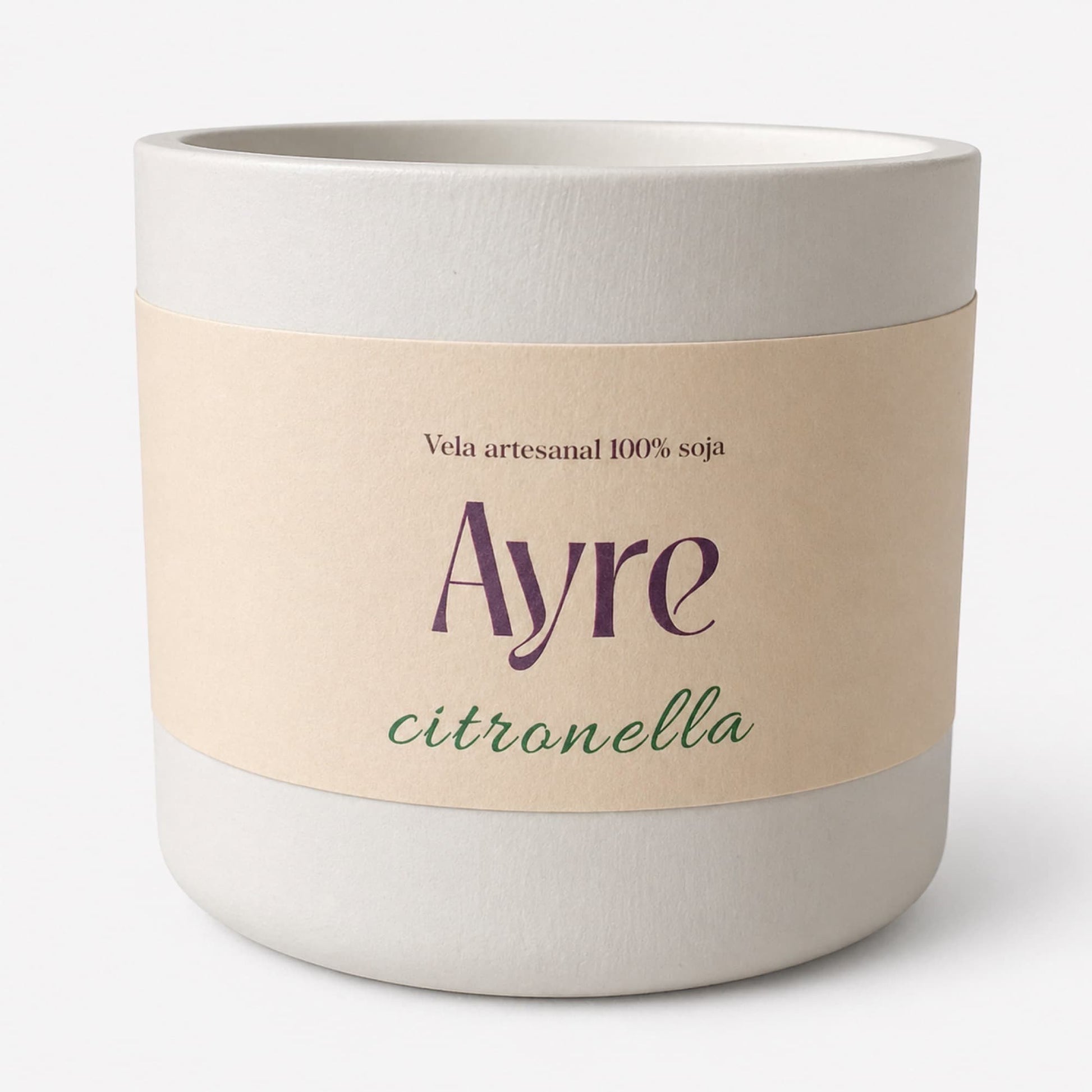 vela de soja aromática citronela ayre