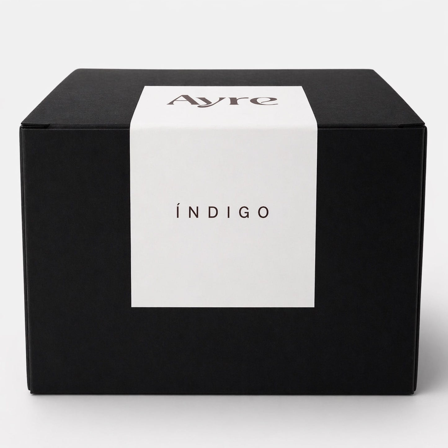 caja premium de vela de soja indigo ayre