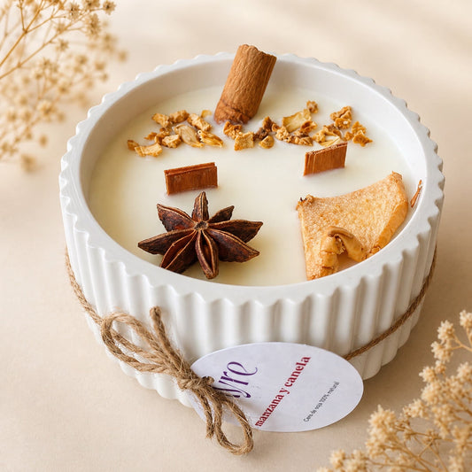 vela aromática de soja manzana y canela con anís y canela Ayre