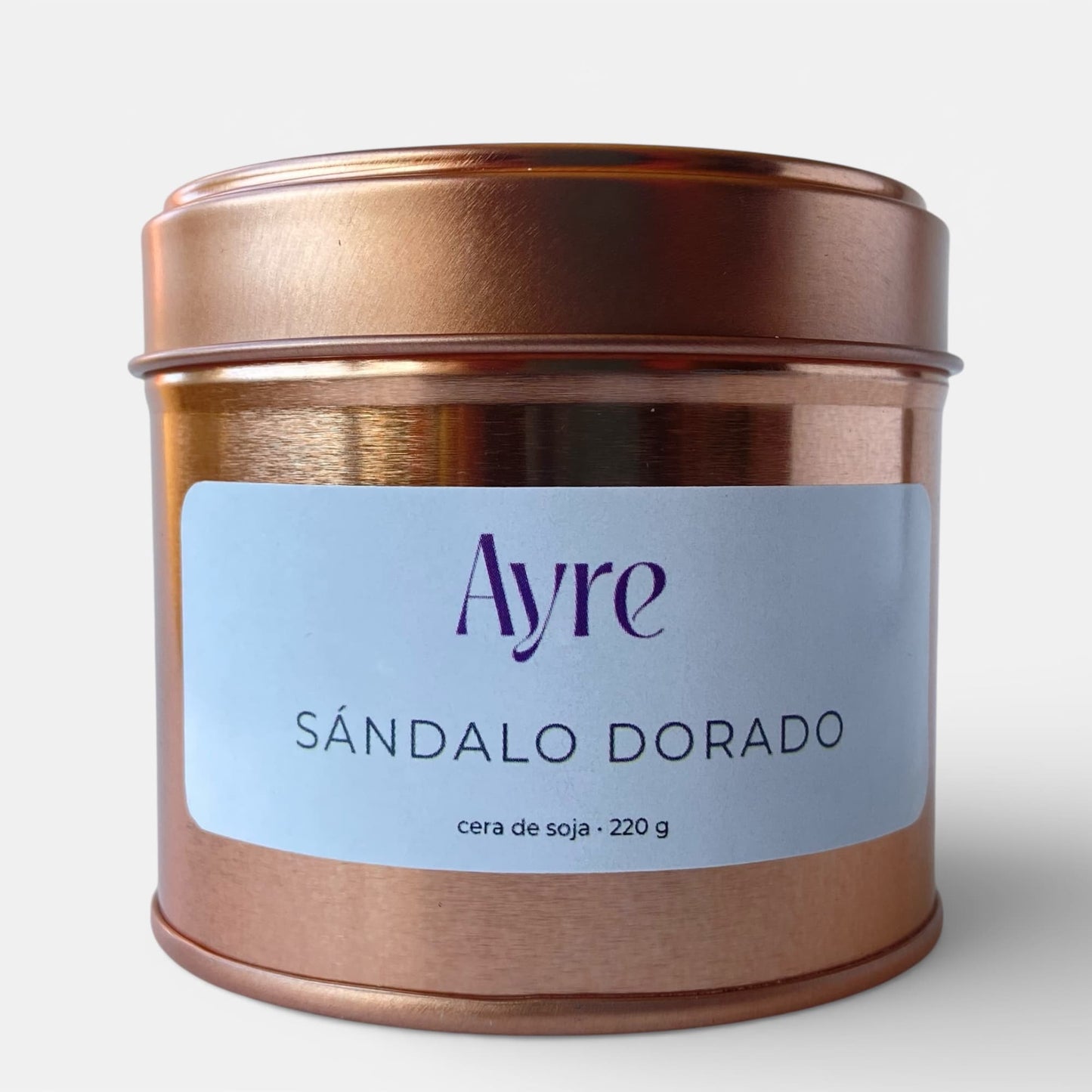 vela aromática de soja Sándalo Dorado Ayre vela artesanal natural