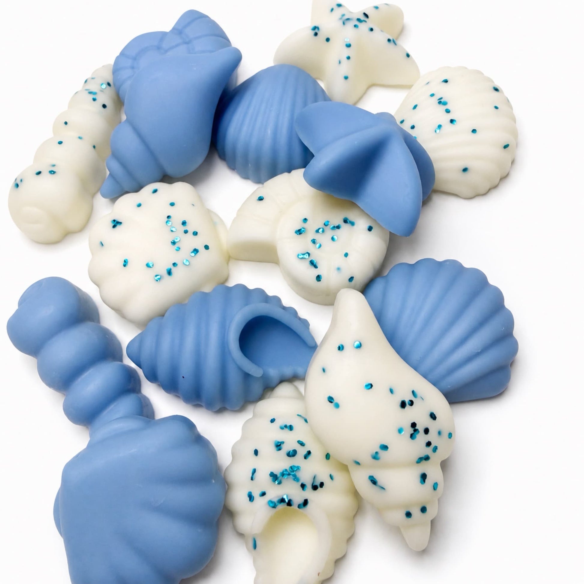 Wax melts Aguamarina con formas de conchas y estrellas de mar Ayre Candle