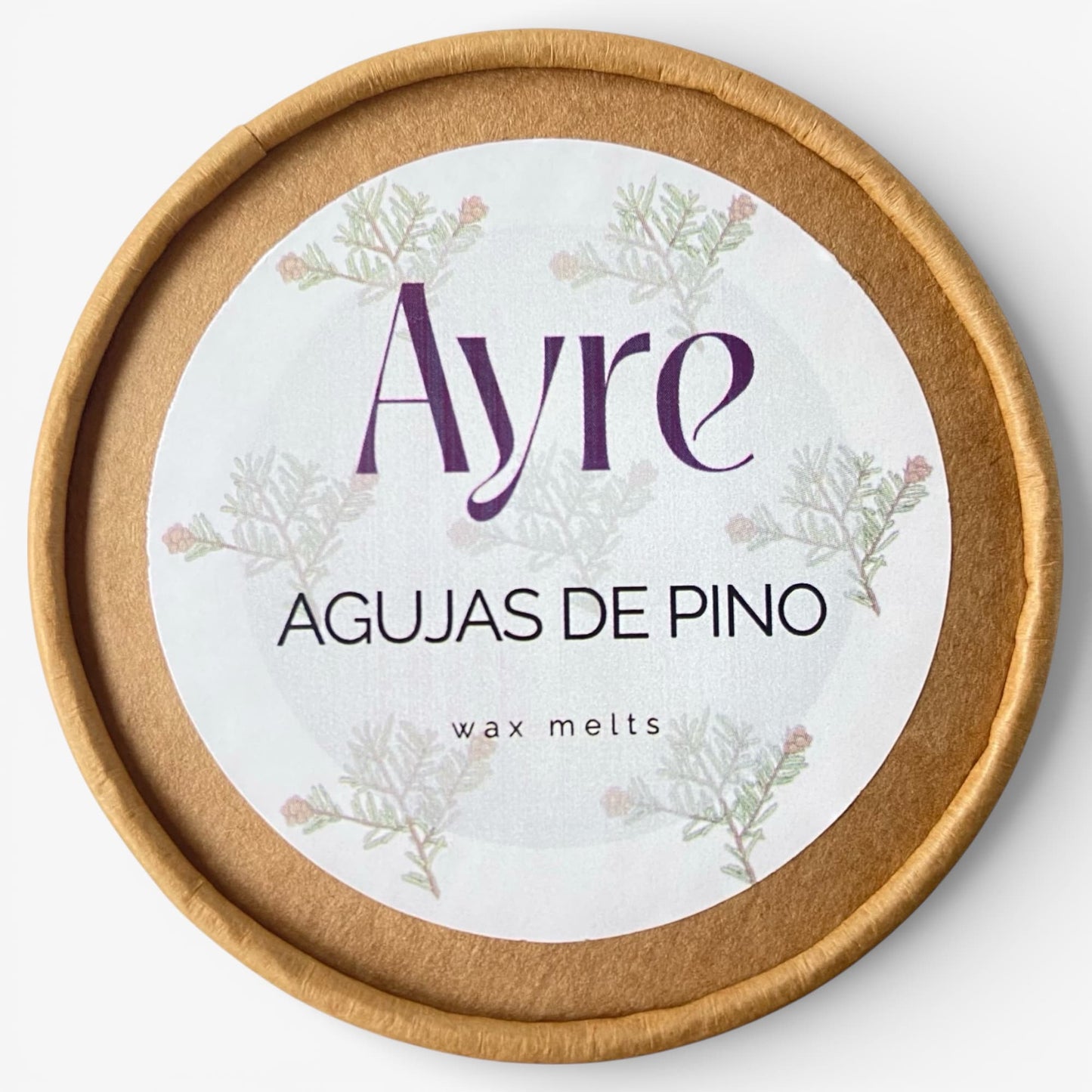 Wax melts de soja aroma Agujas de Pino Ayre con etiqueta del aroma