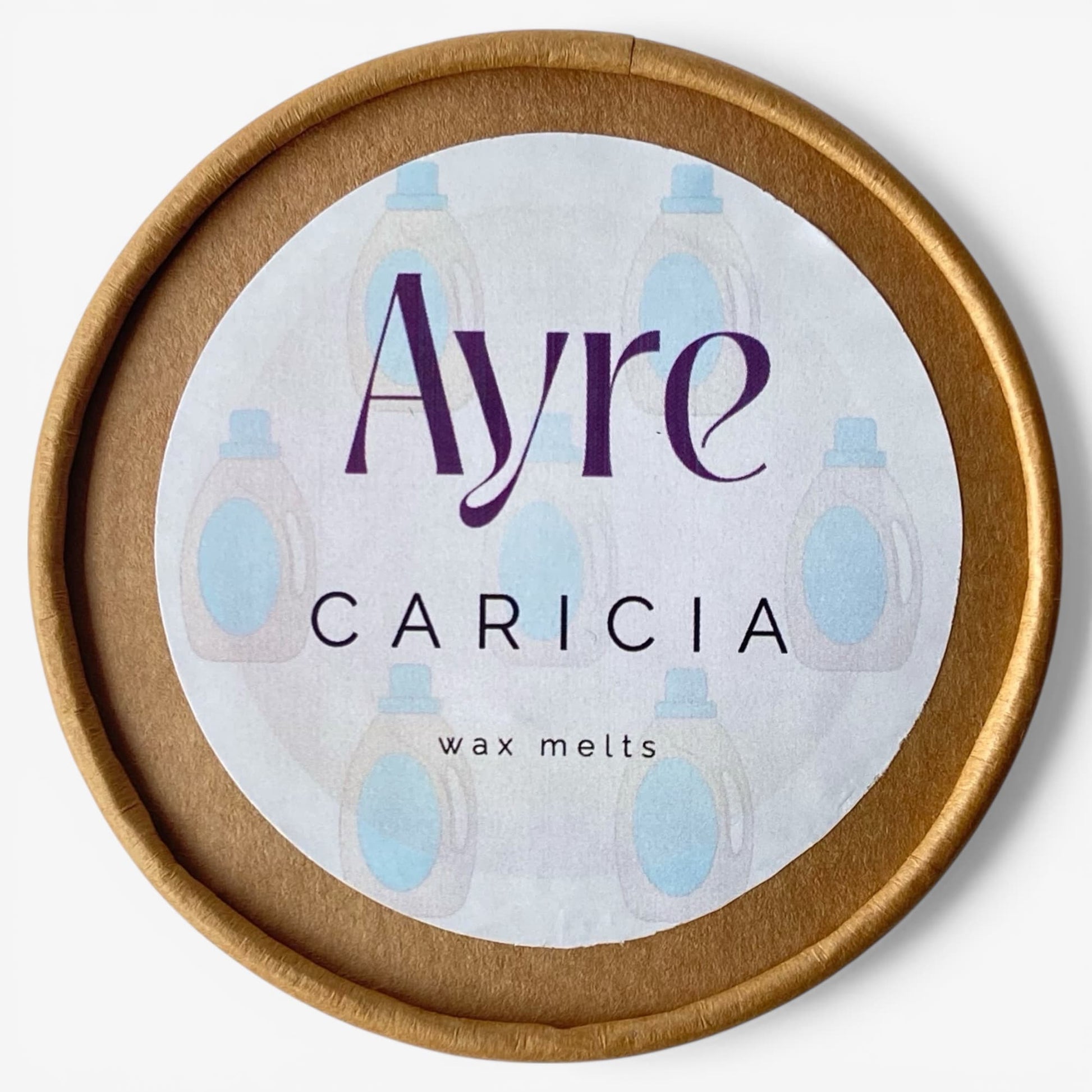 envase wax melts caricia ayre fragancia limpia y fresca