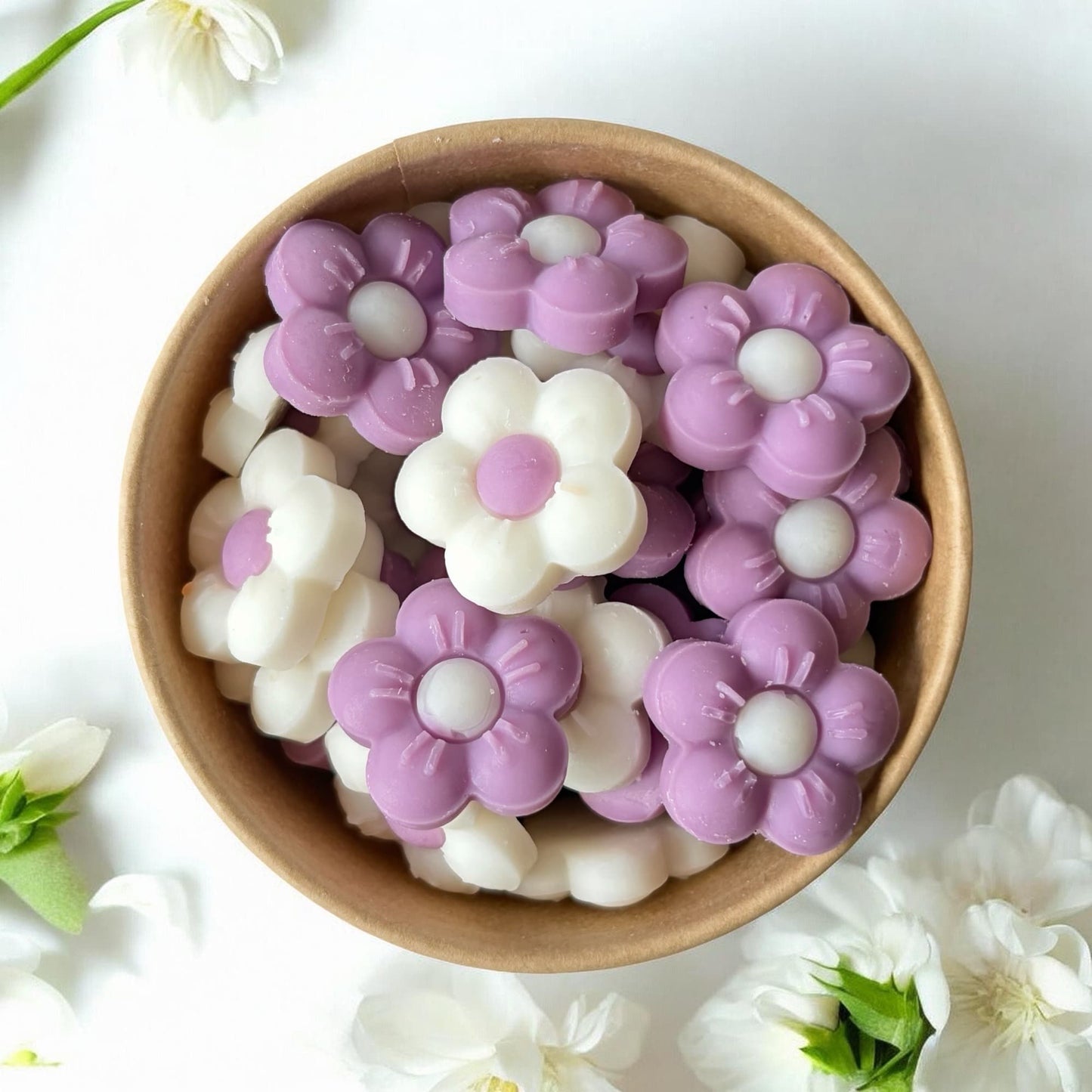 Wax melts de soja aroma bouquet floral con fragancia suave de flores frescas y delicadas