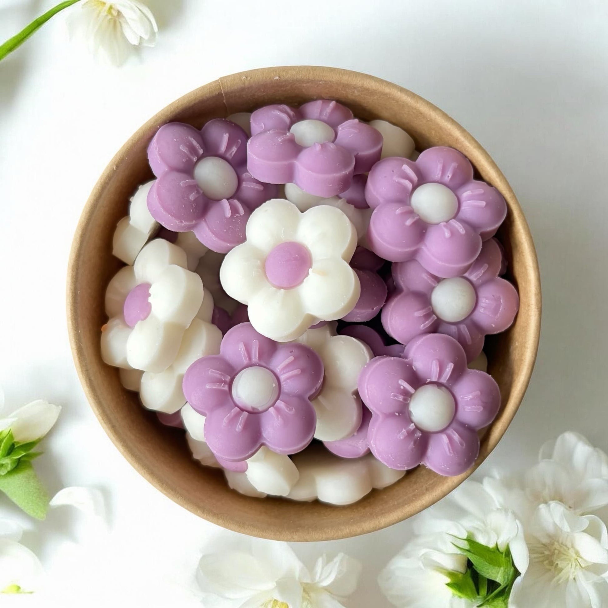 Wax melts de soja aroma bouquet floral con fragancia suave de flores frescas y delicadas