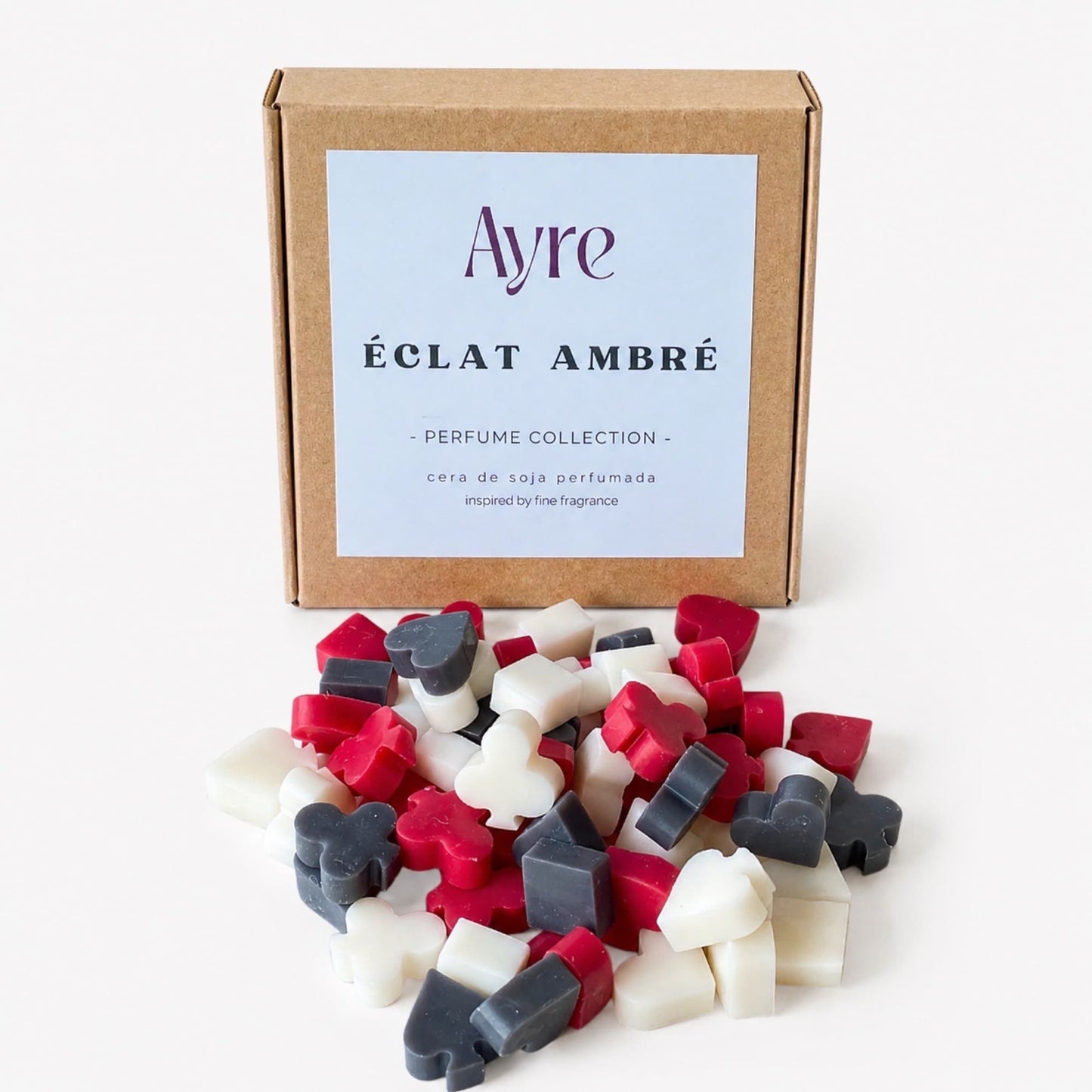 Wax melts Éclat Ambré Ayre inspirados en Boss Bottled packaging