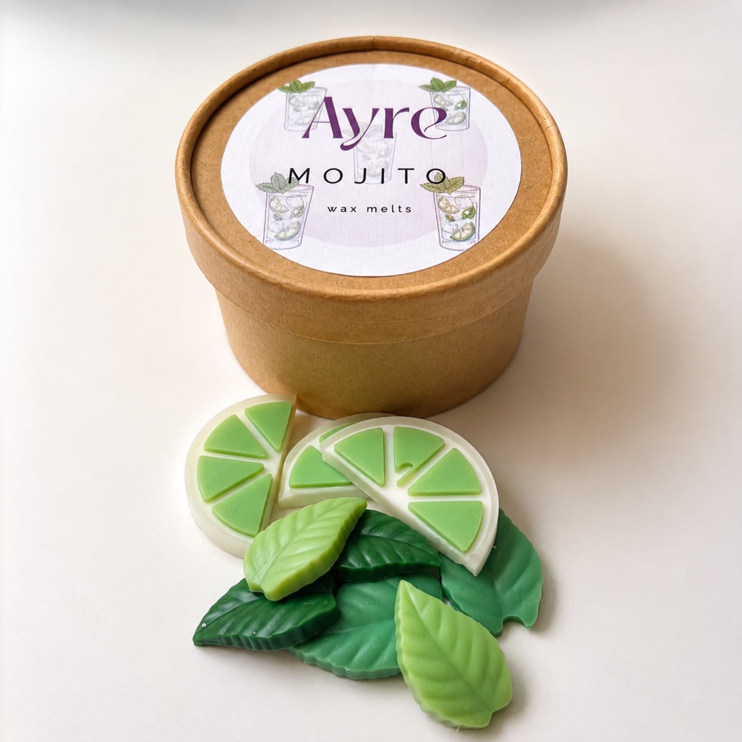 Wax melts Mojito artesanales con aroma fresco y cítrico de Ayre Candle