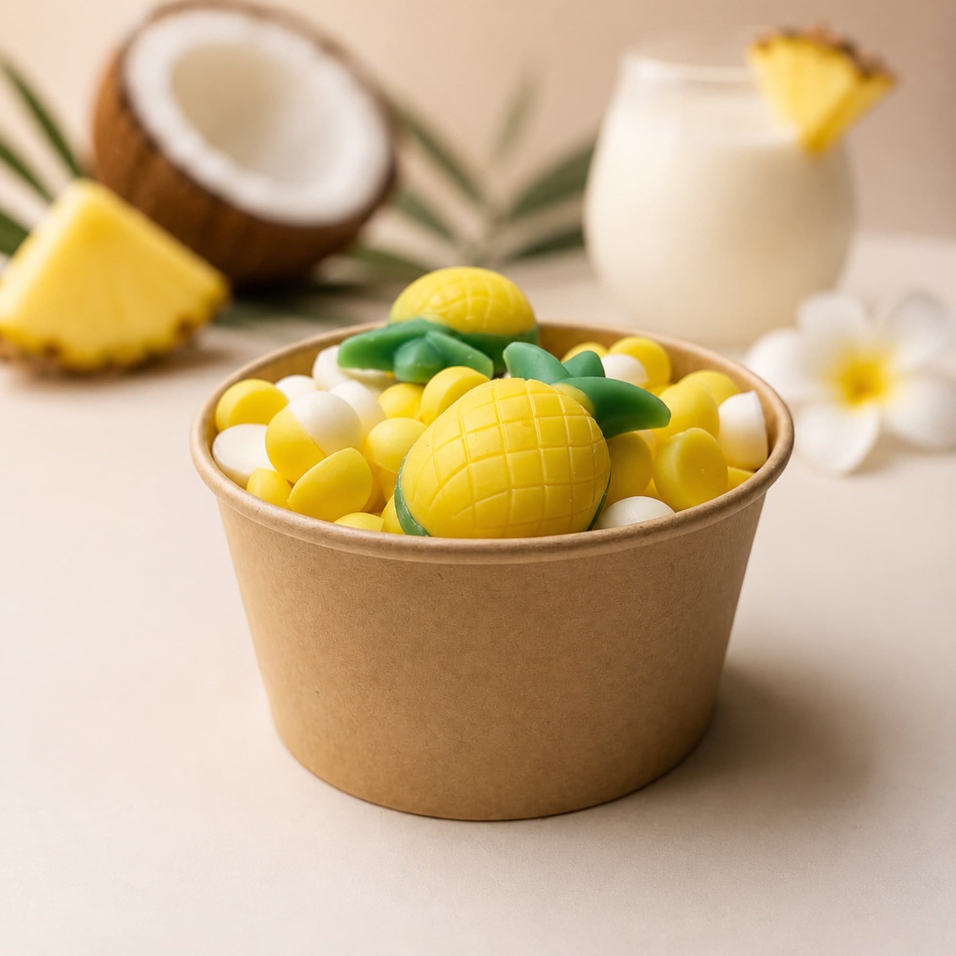 Wax melts Piña Colada de Ayre con notas tropicales de piña y coco