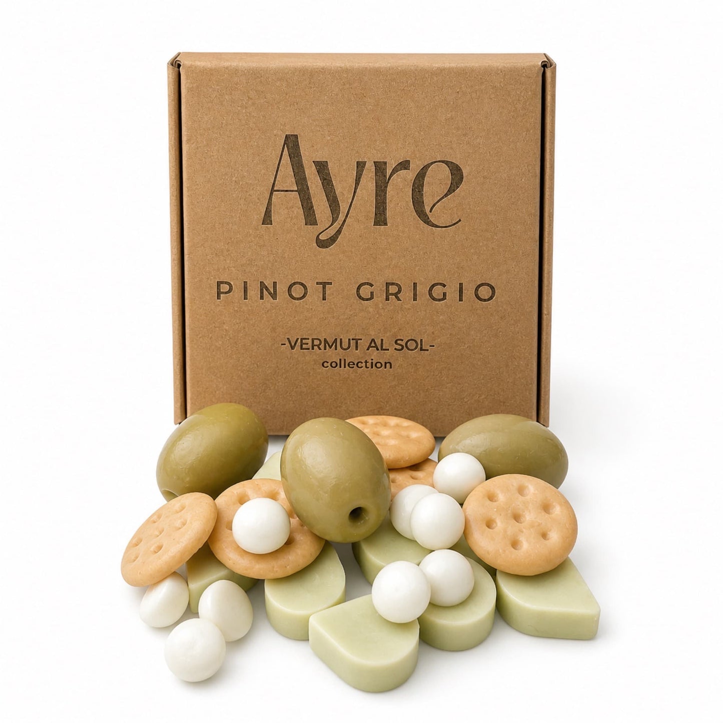 Wax melts aroma Pinot Grigio artesanal con fragancia afrutada intensa, cera perfumada para quemador con olor dulce y elegante