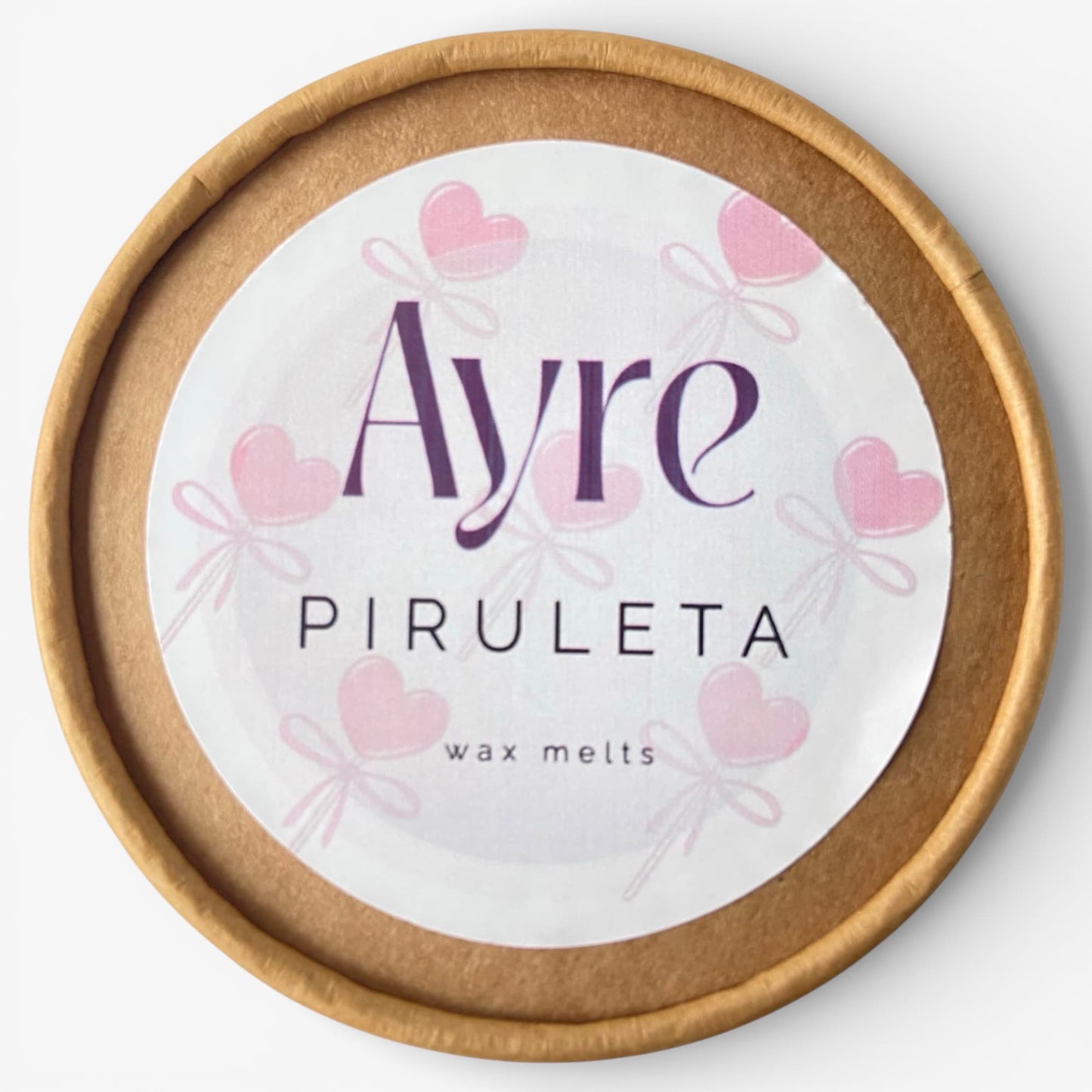 Wax melts de soja aroma piruleta Ayre con etiqueta del aroma