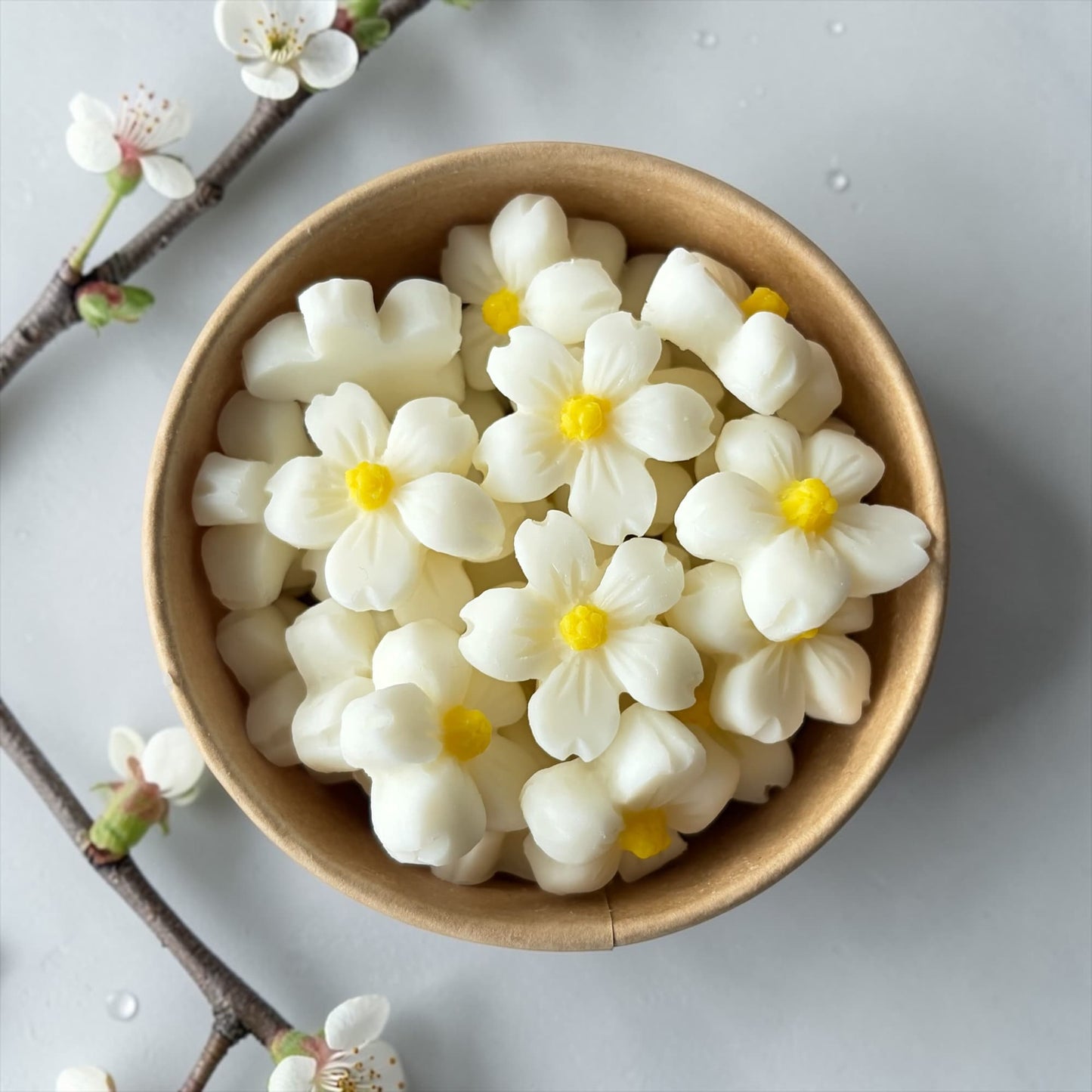 Wax melts de soja manzano en flor. Cera aromática para quemador aroma floral fresco
