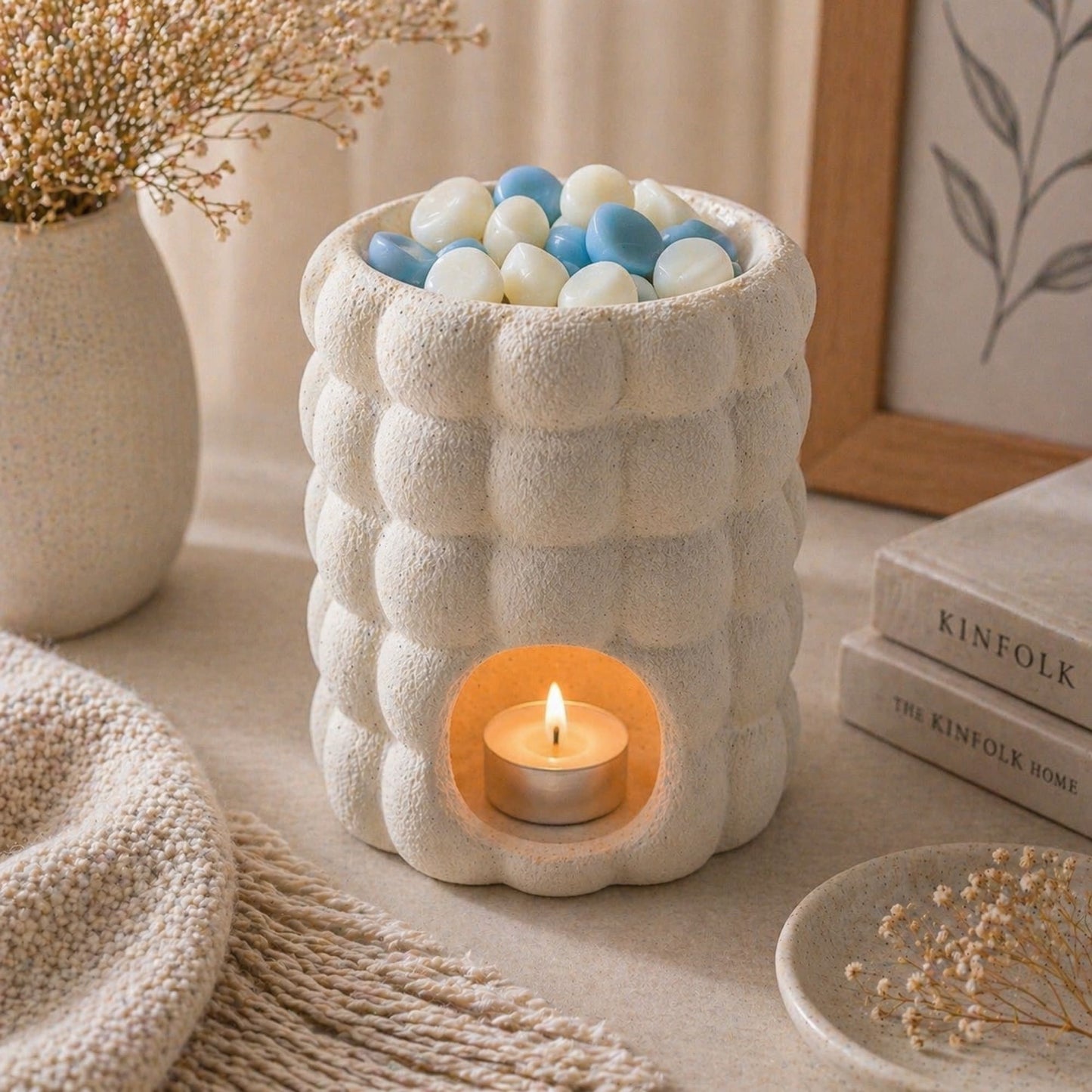 wax melts de soja aroma cantabrico en quemador agua de mar cera aromatica ayre