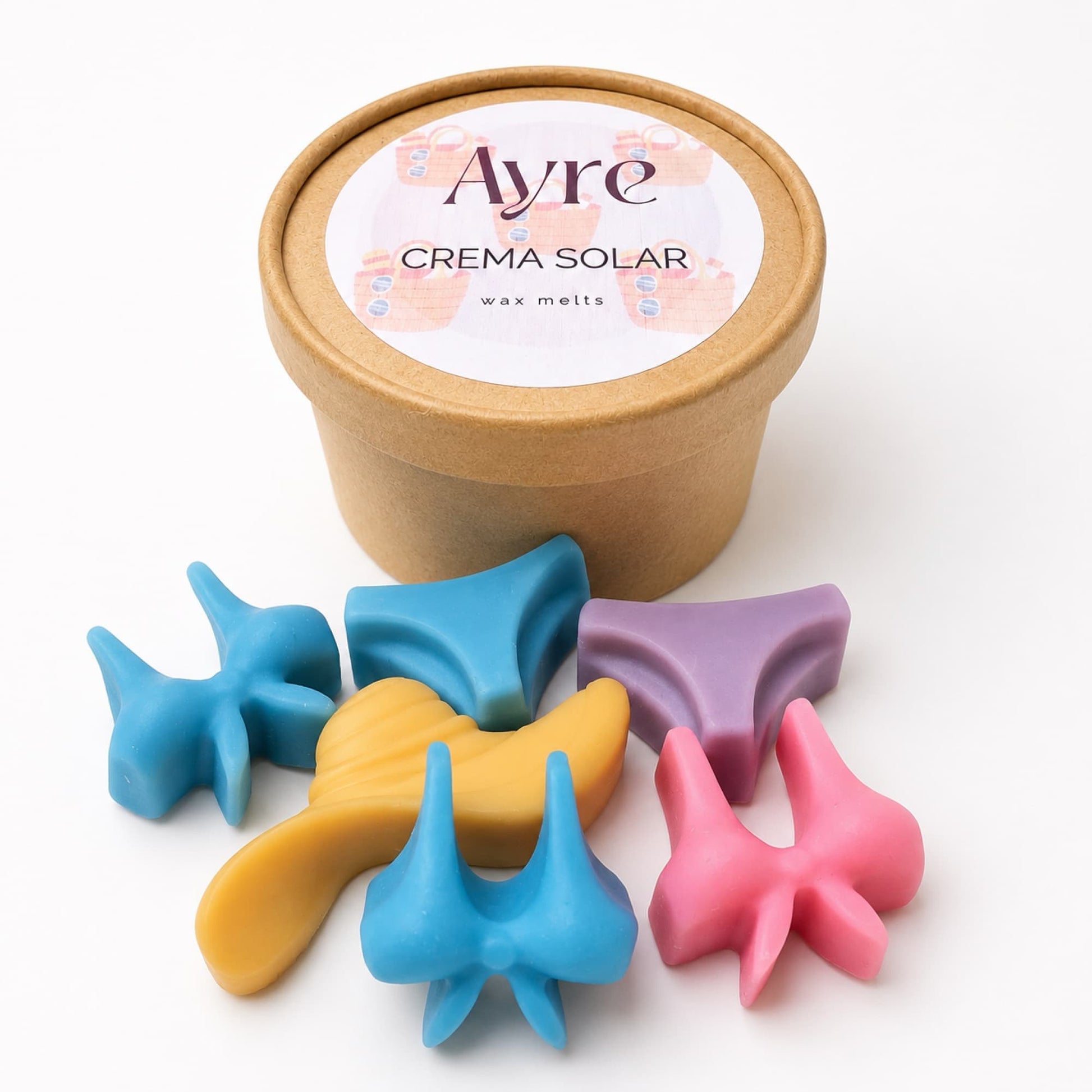 Wax melts de soja Crema Solar de Ayre en su envase.