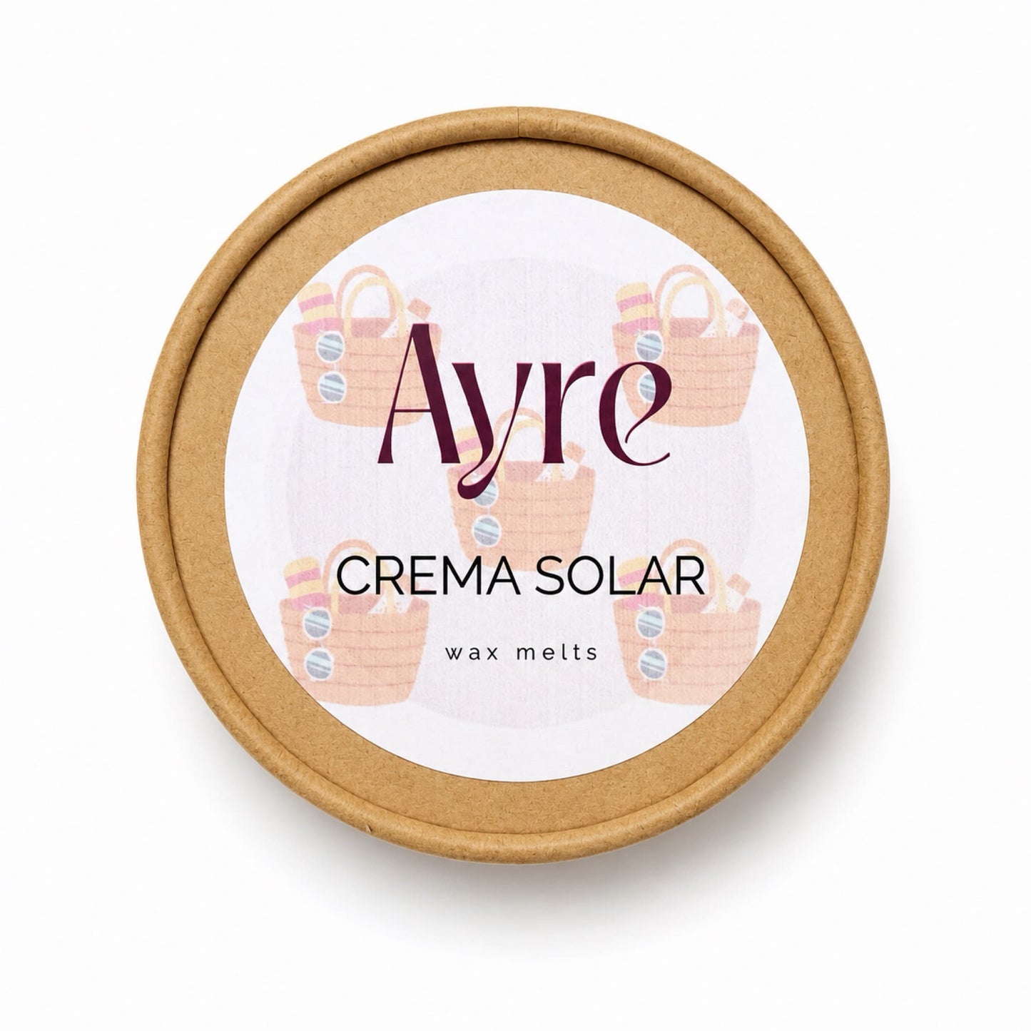 Vista superior de los wax melts de soja Crema Solar de Ayre.